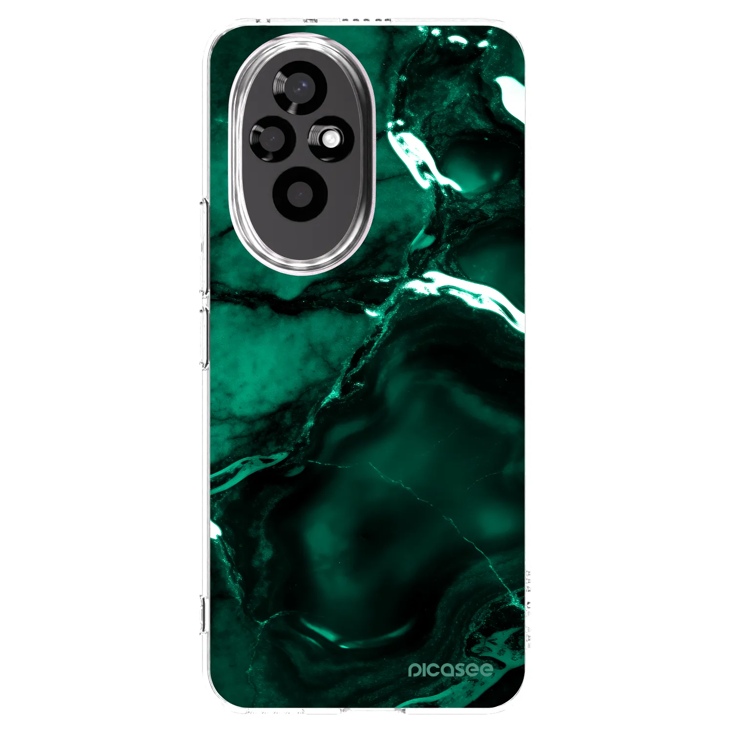 Picasee Honor 200 Pro 5G Hülle - Transparentes Silikon - Dark emerald