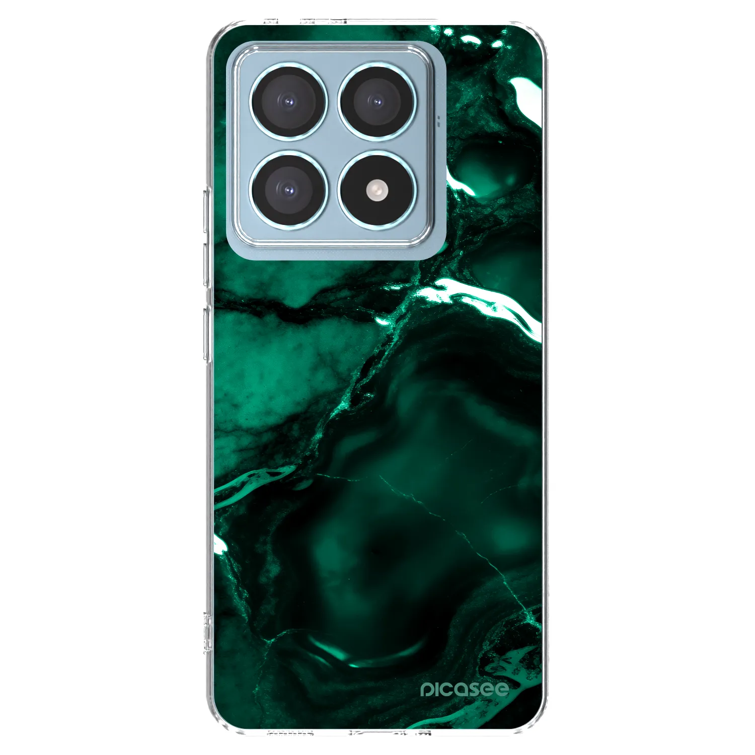 Picasee Xiaomi 14T Pro Hülle - Transparentes Silikon - Dark emerald