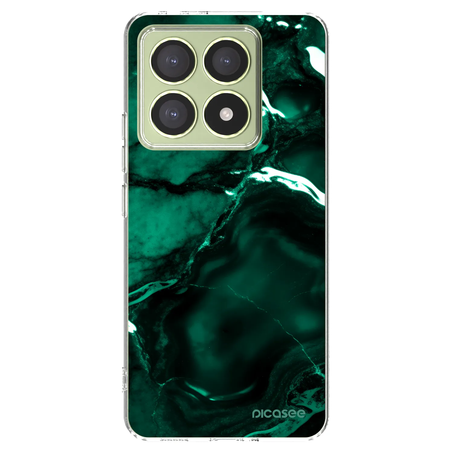 Picasee Xiaomi 14T Hülle - Transparentes Silikon - Dark emerald