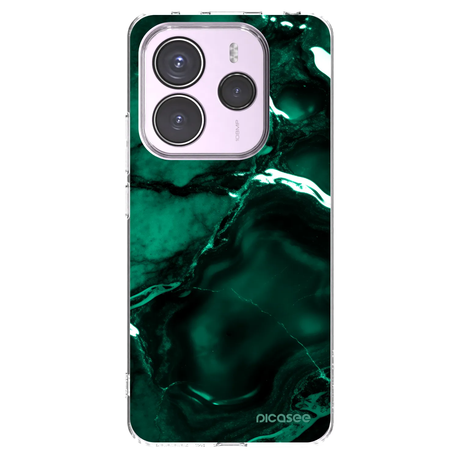 Picasee Xiaomi Redmi Note 14 5G Hülle - Transparentes Silikon - Dark emerald
