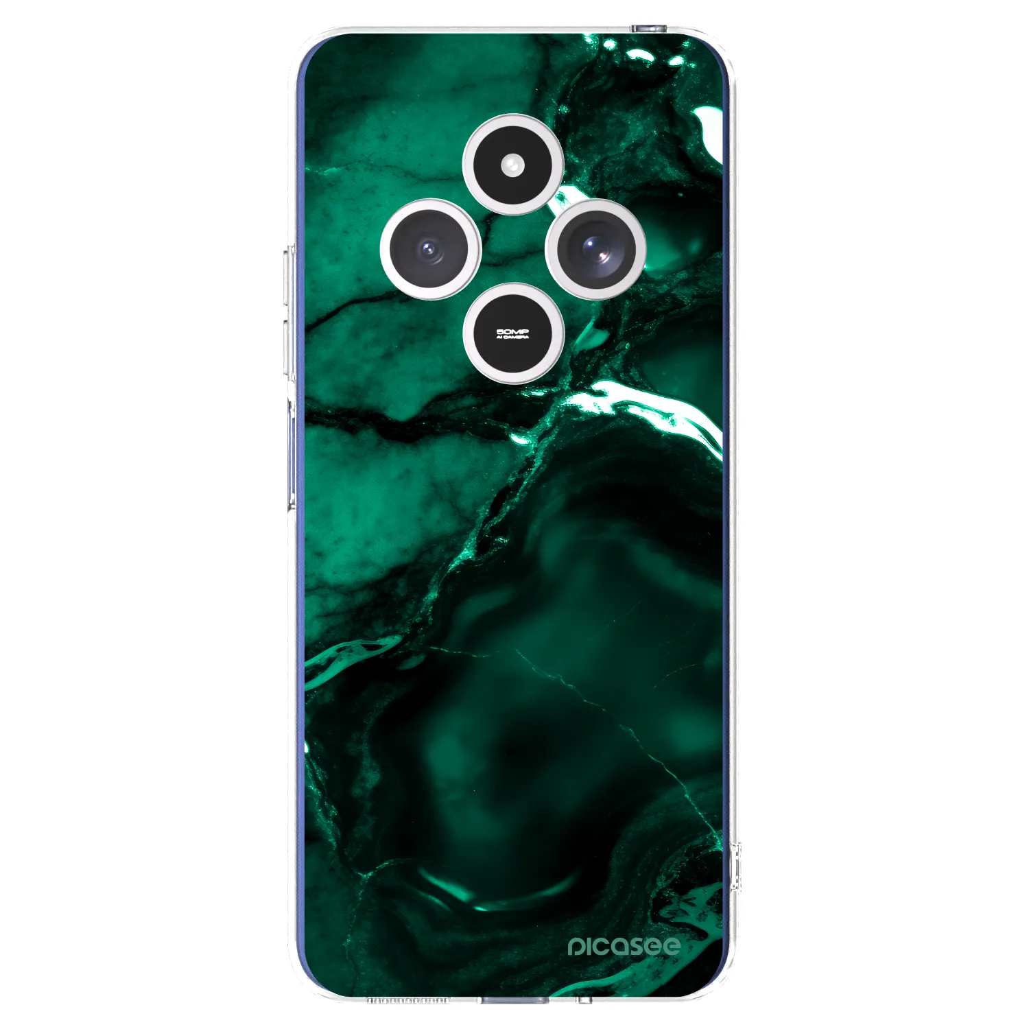 Picasee Xiaomi Redmi 14C Hülle - Transparentes Silikon - Dark emerald
