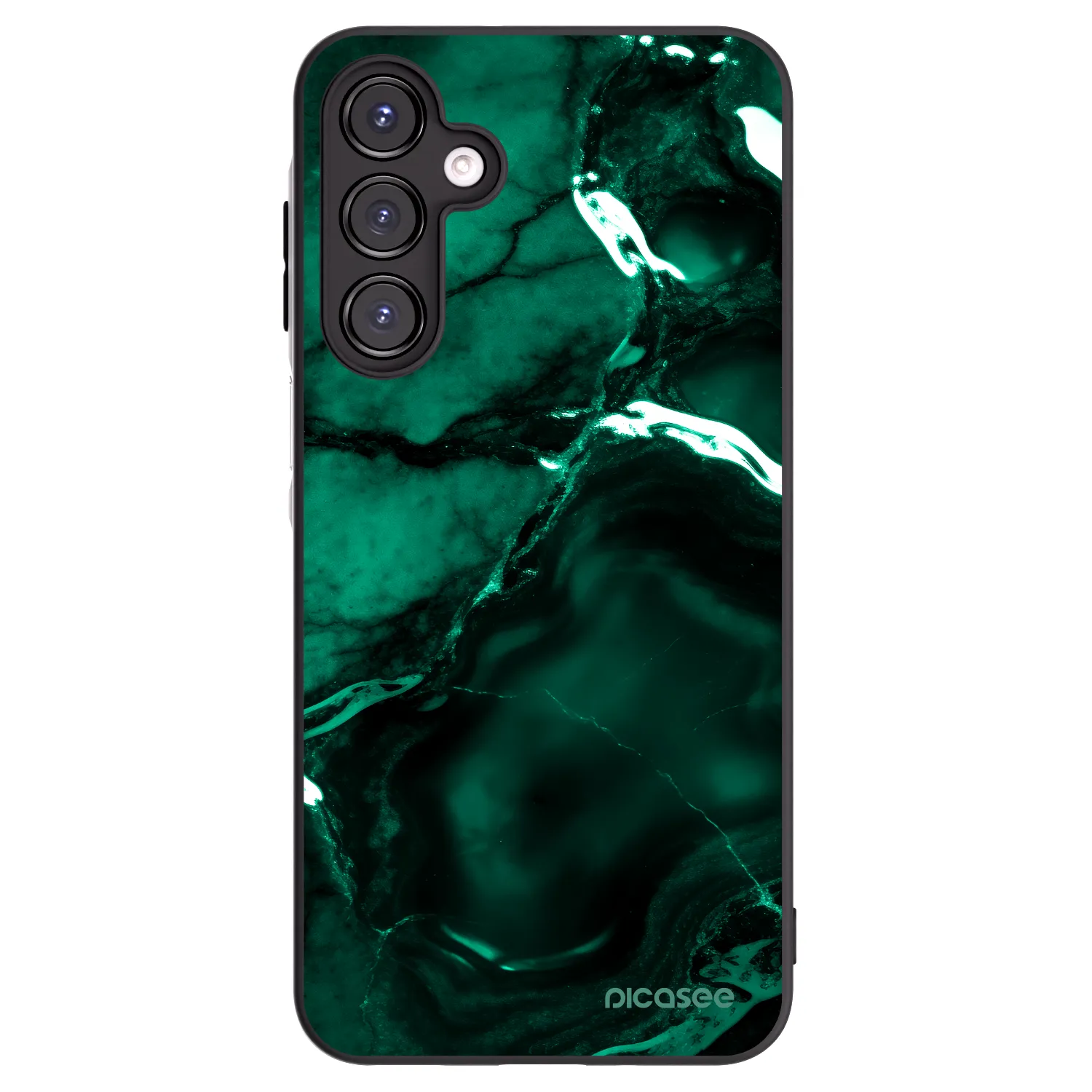 Picasee Samsung Galaxy A16 5G Hülle - Schwarzes Silikon - Dark emerald