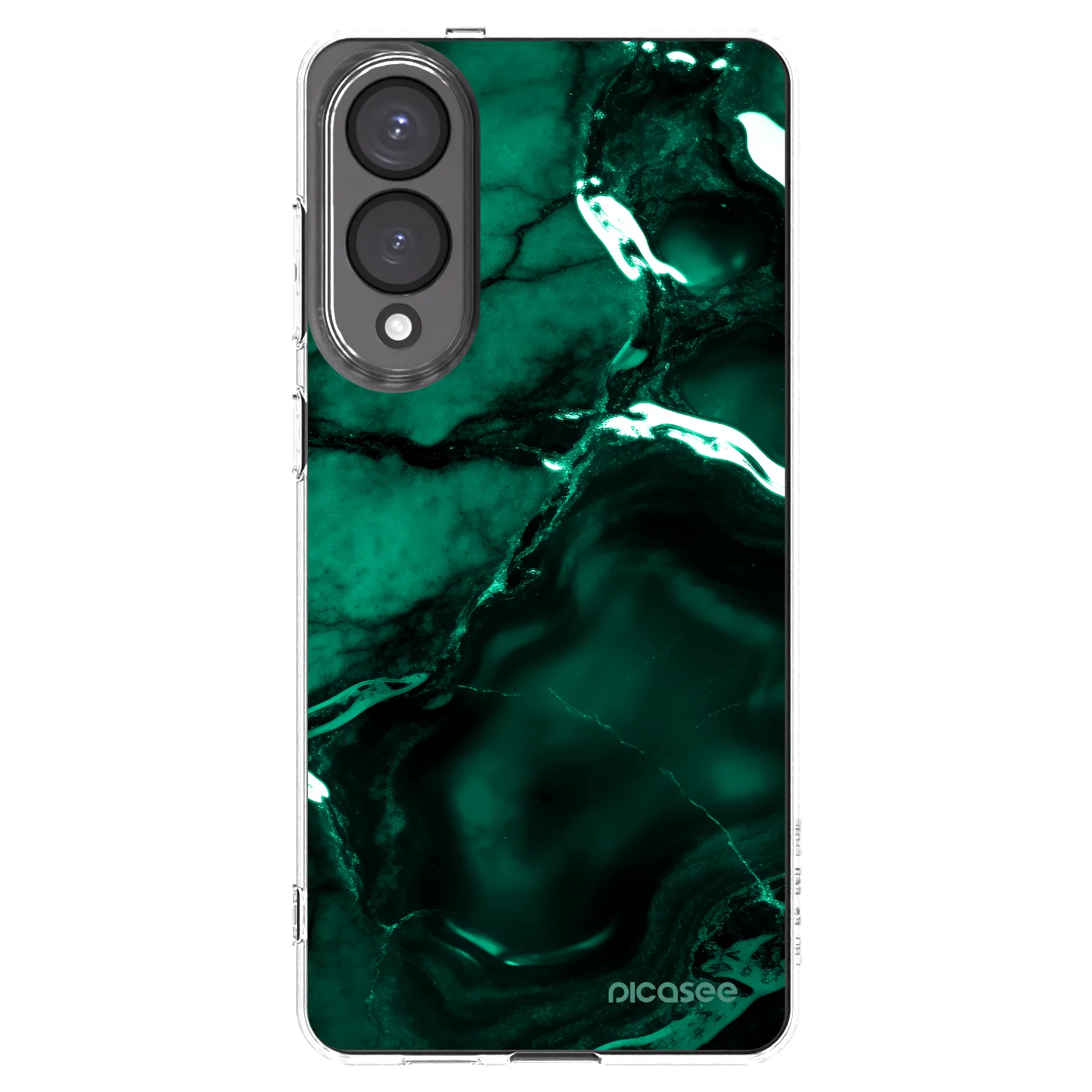 Picasee Samsung Galaxy S25 Edge 5G Hülle - Transparentes Silikon - Dark emerald