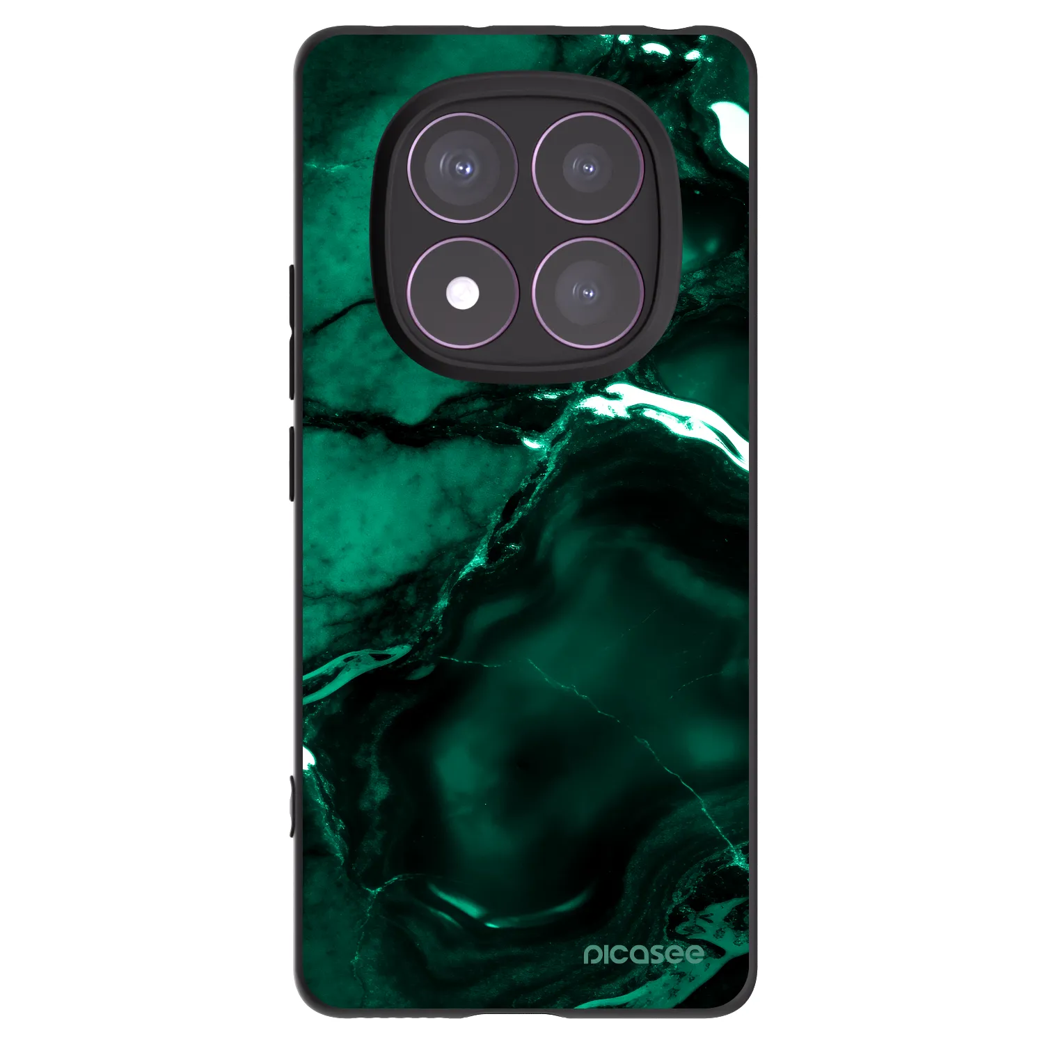 Picasee Xiaomi Redmi Note 14 Pro 4G Hülle - Schwarzes Silikon - Dark emerald