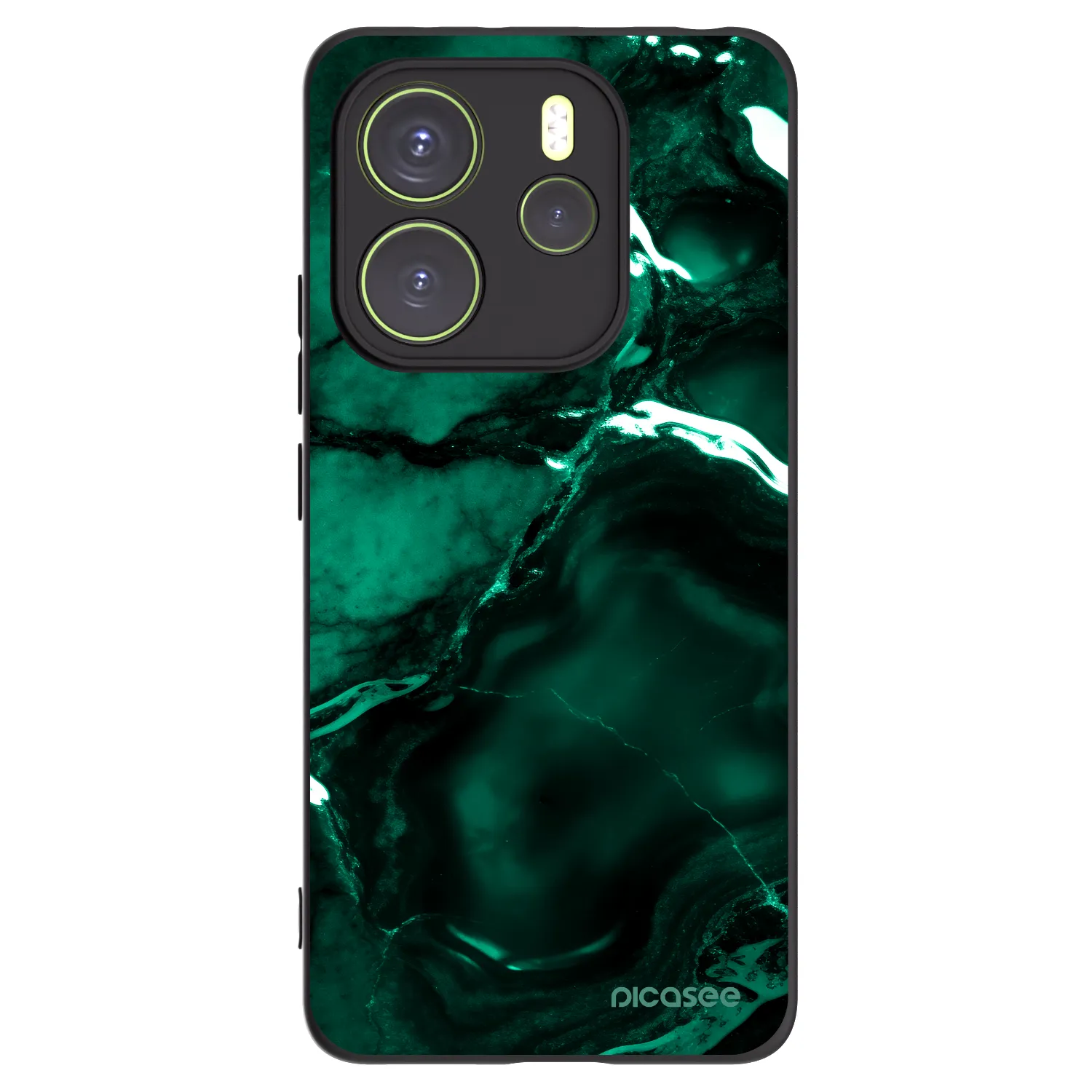 Picasee Xiaomi Redmi Note 14 4G Hülle - Schwarzes Silikon - Dark emerald