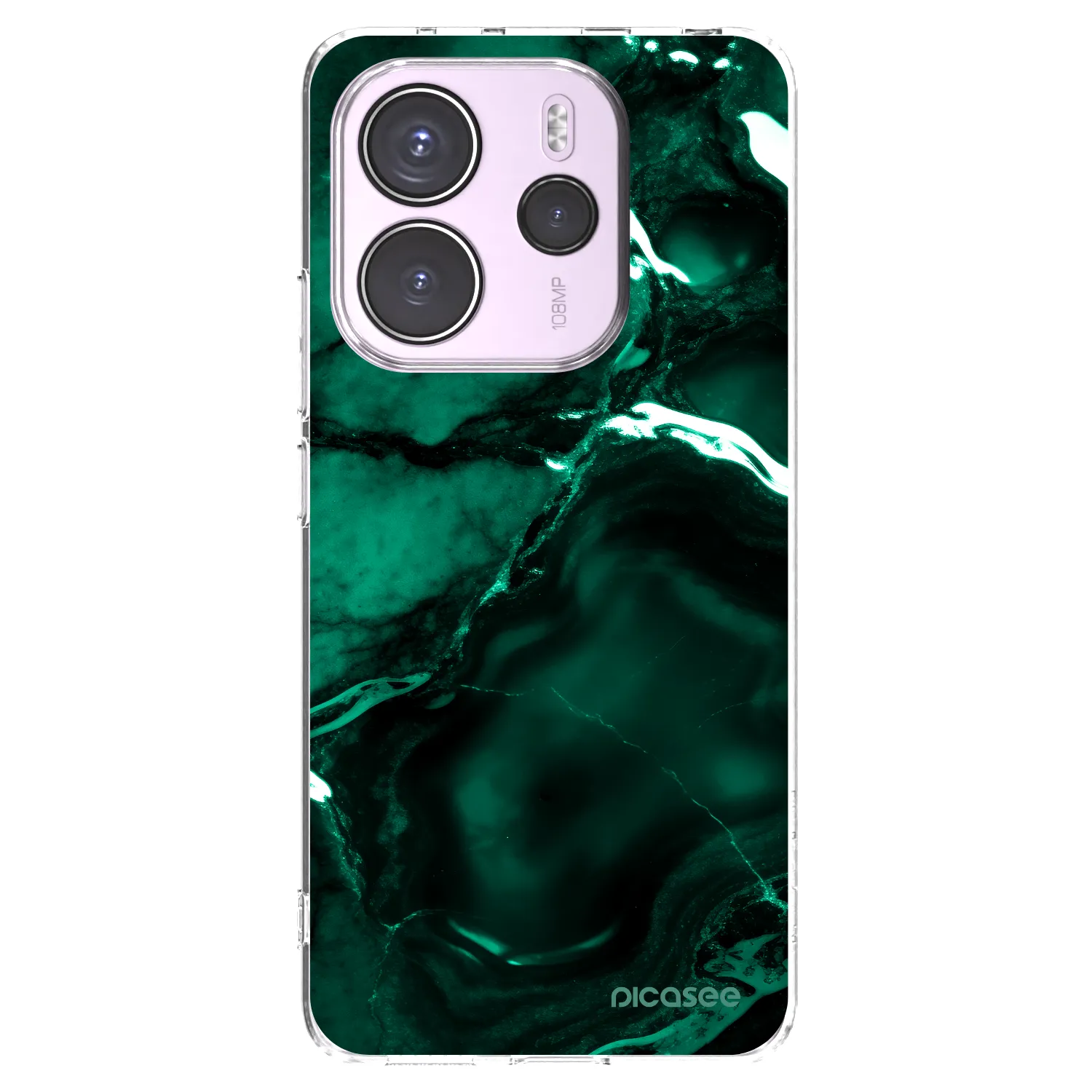 Picasee Xiaomi Redmi Note 14 4G Hülle - Transparentes Silikon - Dark emerald