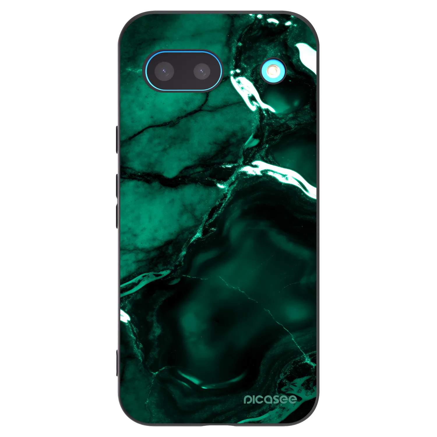 Picasee Google Pixel 8a Hülle - Schwarzes Silikon - Dark emerald