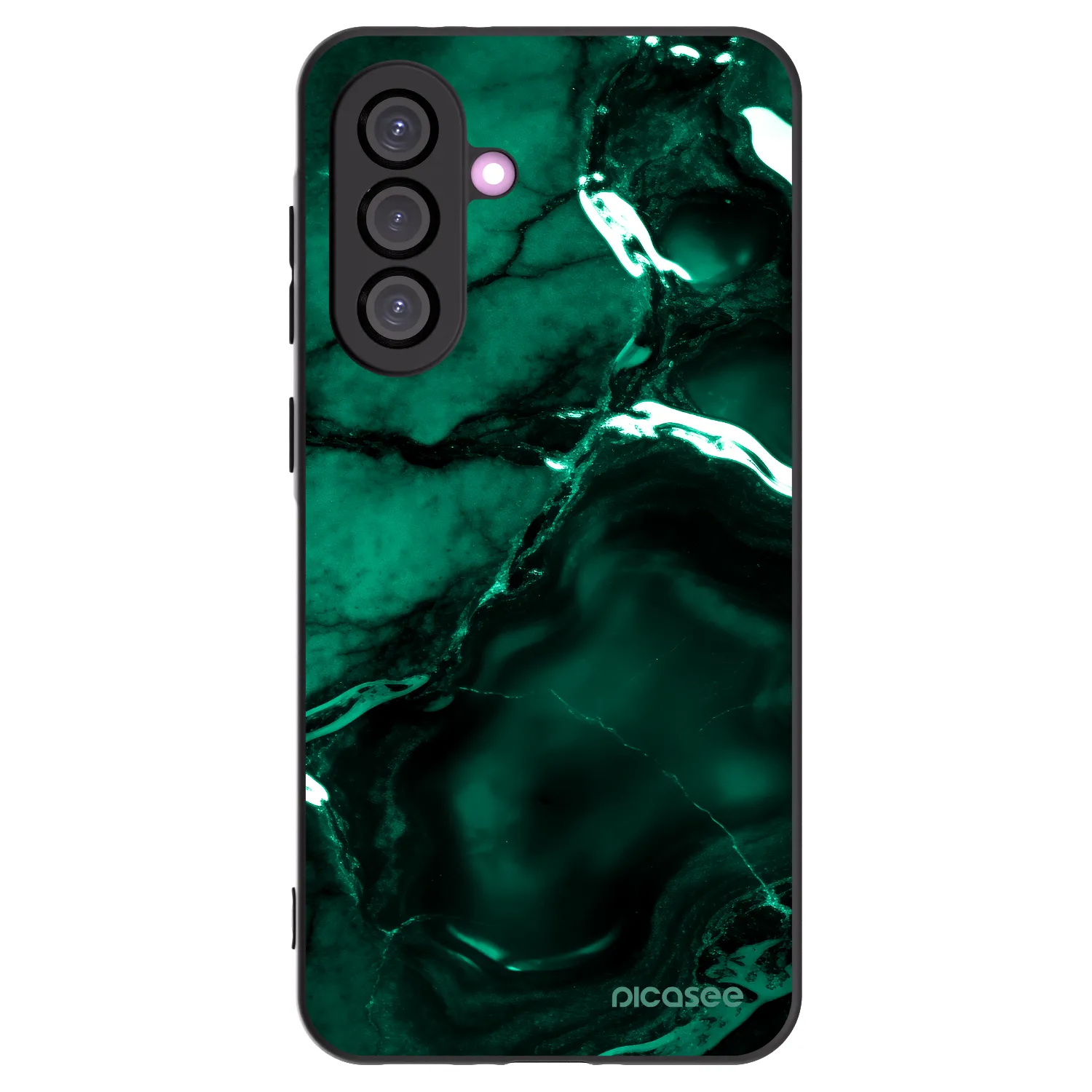 Picasee Samsung Galaxy A56 5G A566B Hülle - Schwarzes Silikon - Dark emerald