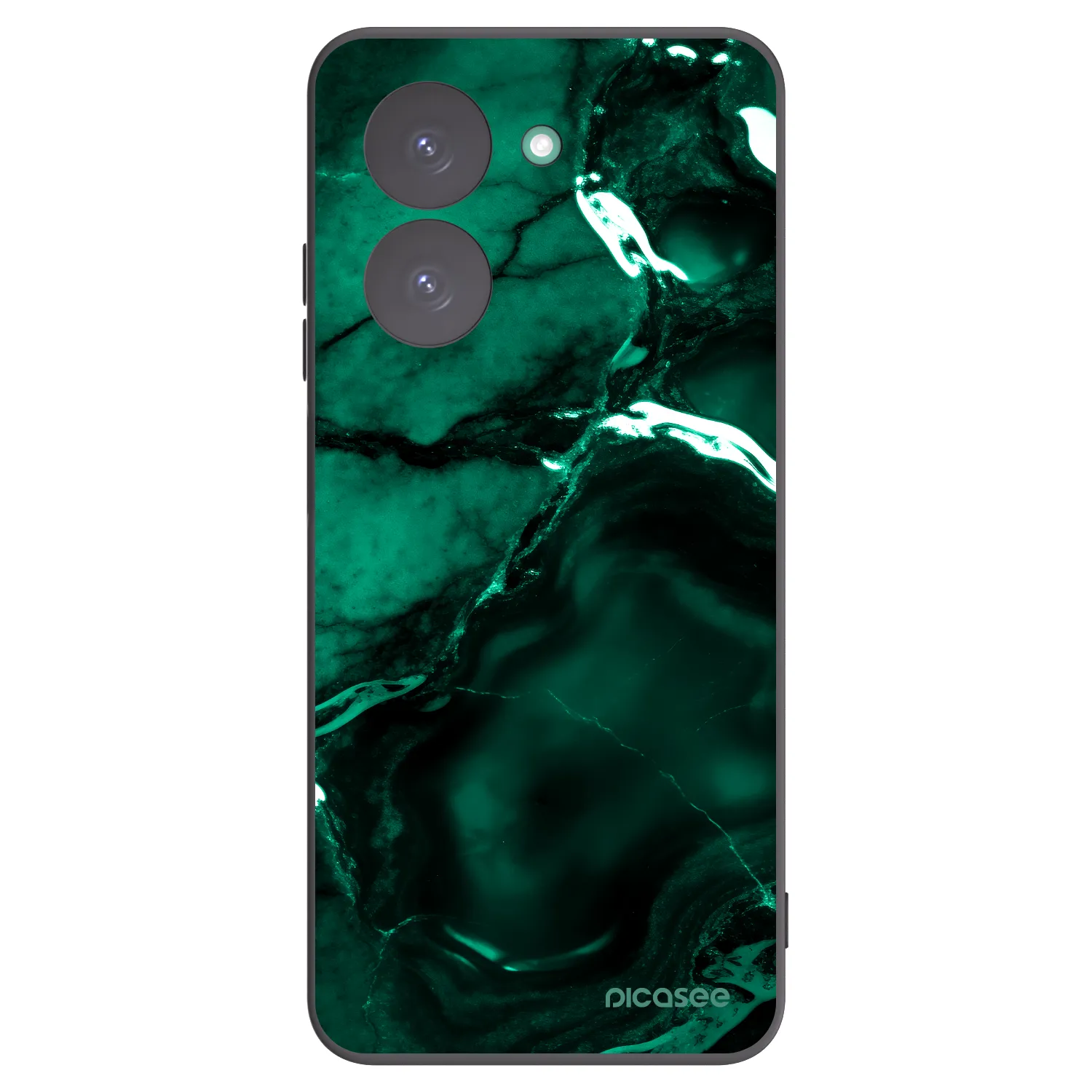 Picasee Xiaomi Redmi A5 Hülle - Schwarzes Silikon - Dark emerald