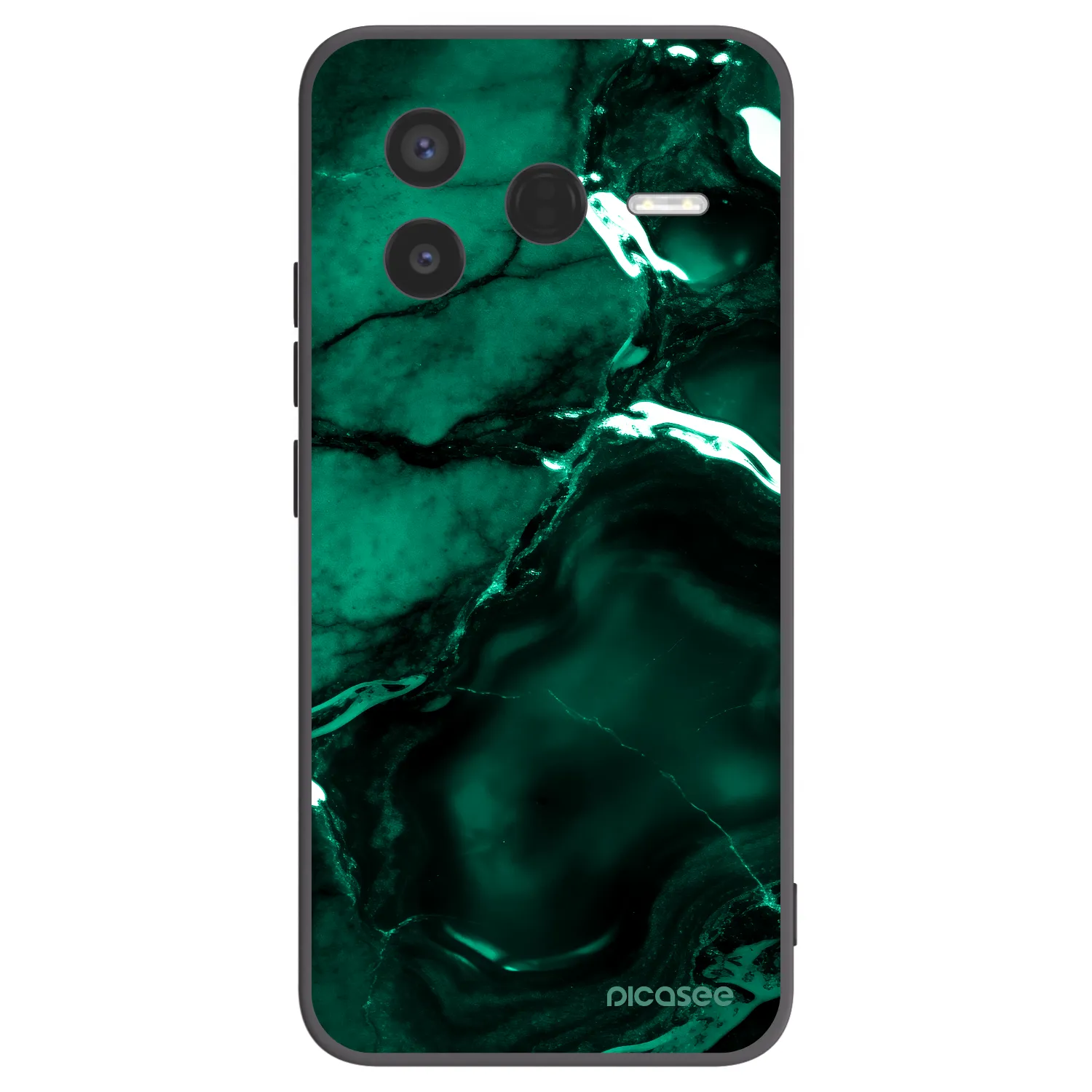 Picasee Xiaomi Poco F7 Pro 5G Hülle - Schwarzes Silikon - Dark emerald