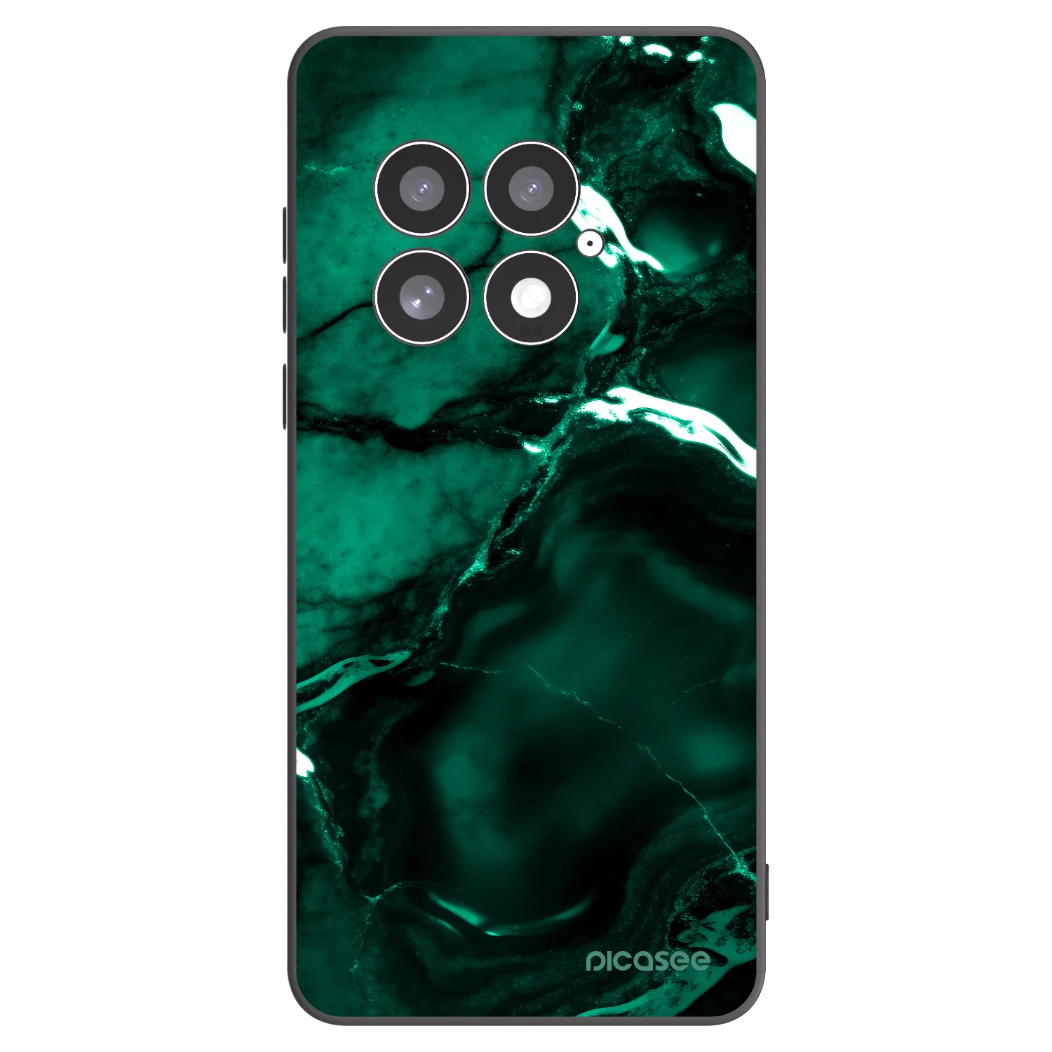 Picasee OnePlus 13 5G Hülle - Schwarzes Silikon - Dark emerald