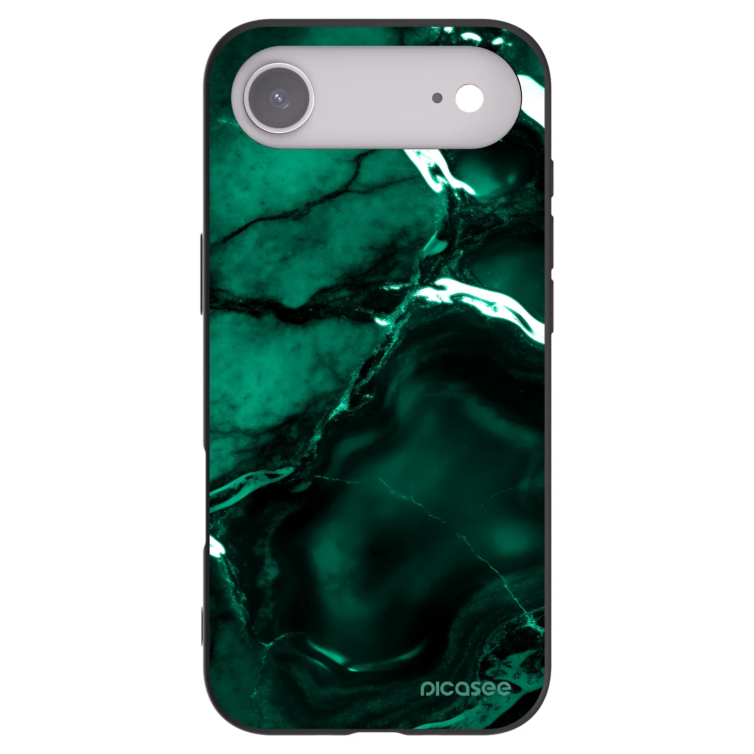 Picasee Apple iPhone Air Hülle - Schwarzes Silikon - Dark emerald