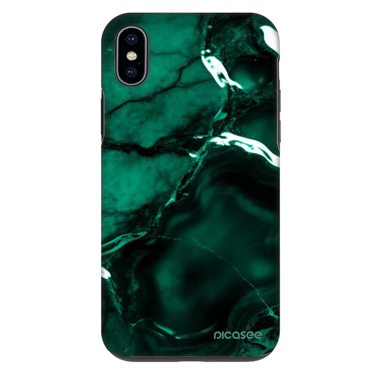 Picasee Fashion Case für Apple iPhone XS Max - Dark emerald