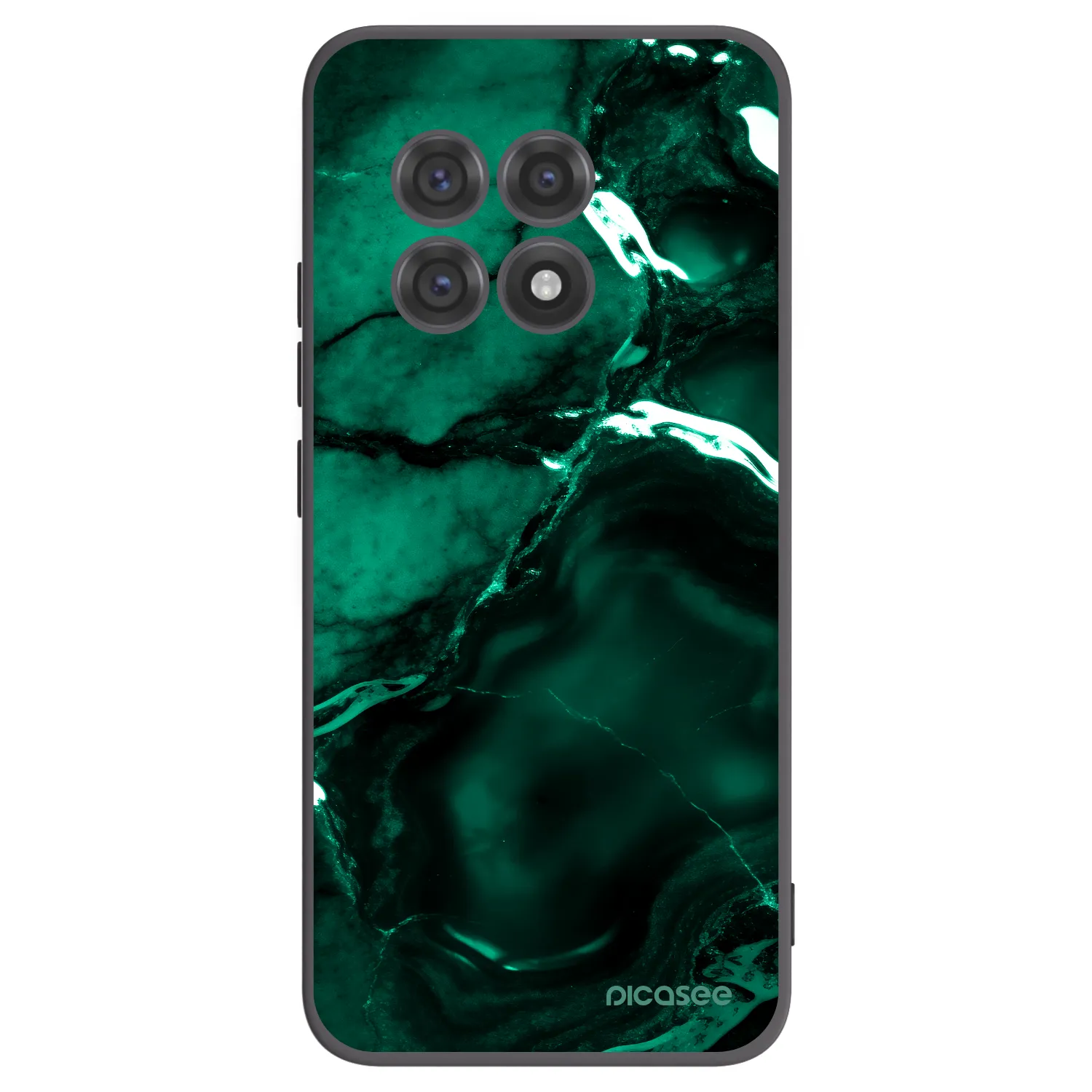 Picasee OnePlus 13R 5G Hülle - Schwarzes Silikon - Dark emerald