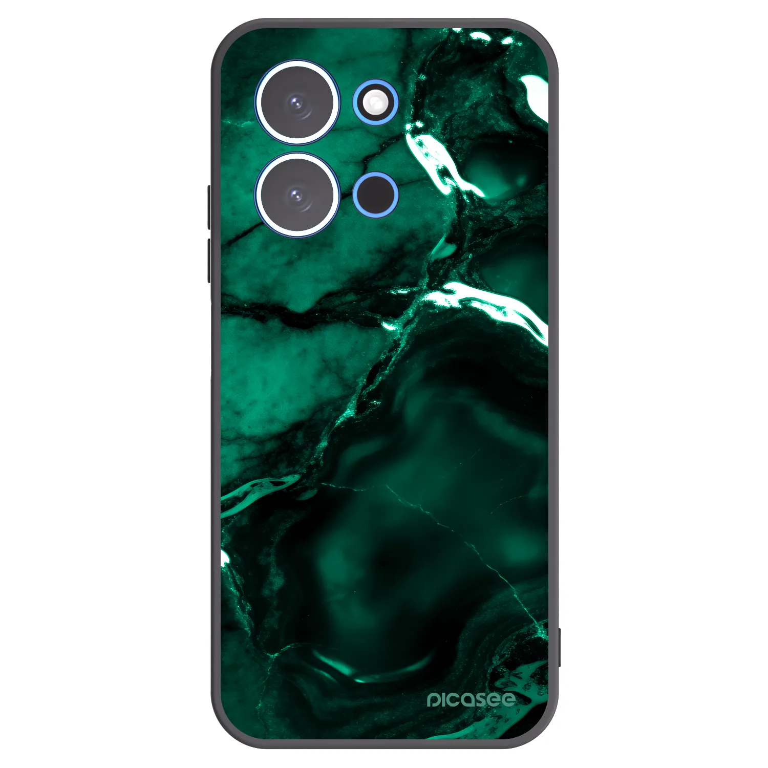 Picasee Xiaomi Redmi 15C 4G Hülle - Schwarzes Silikon - Dark emerald