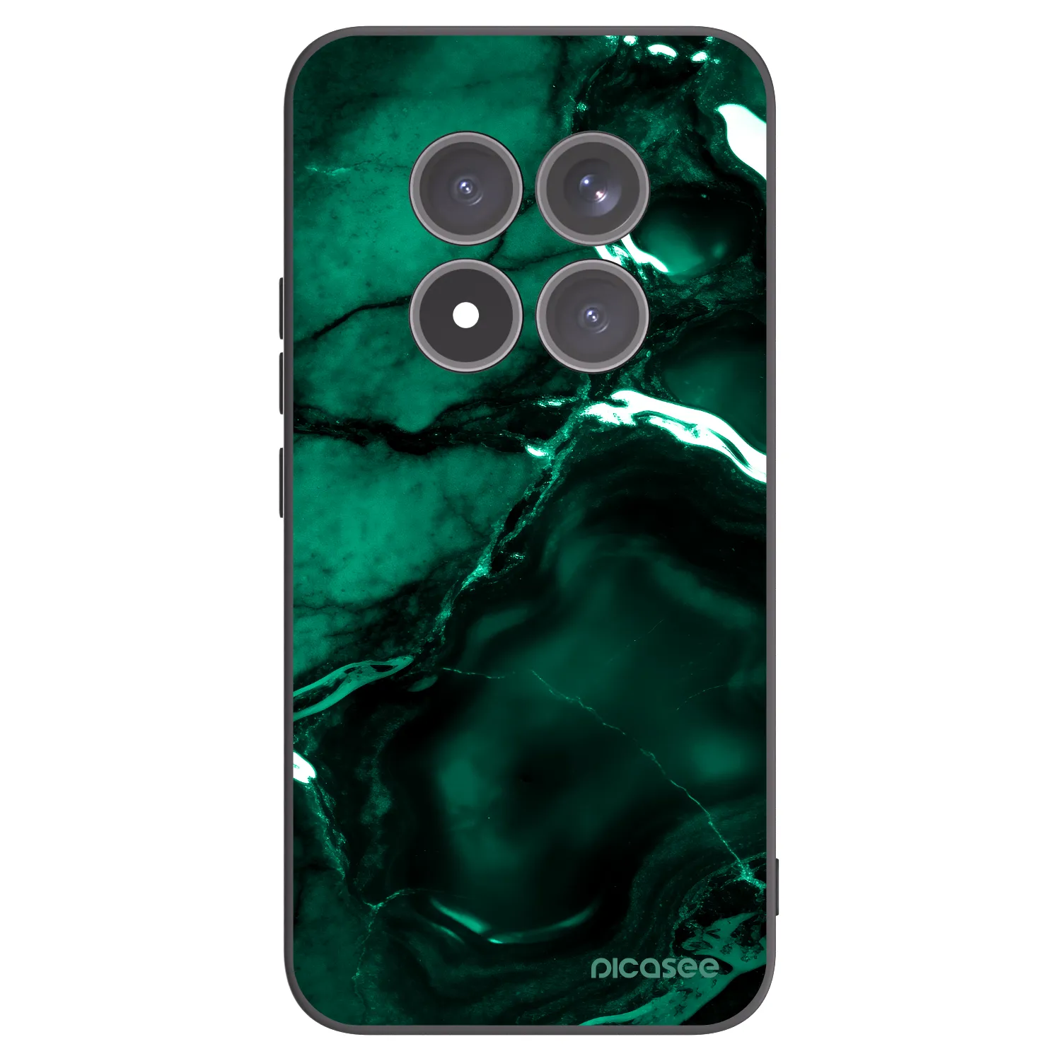 Picasee Xiaomi Redmi Note 15 Pro+ Hülle - Schwarzes Silikon - Dark emerald