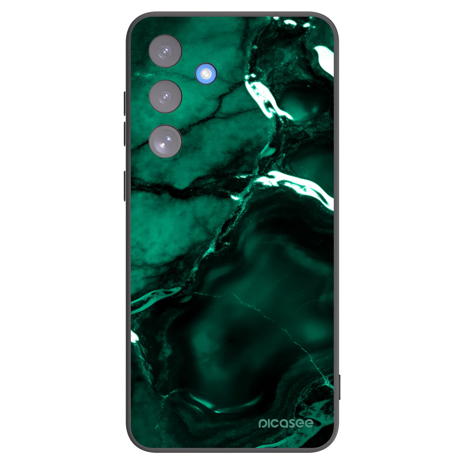 Picasee Samsung Galaxy S25 FE 5G Hülle - Schwarzes Silikon - Dark emerald
