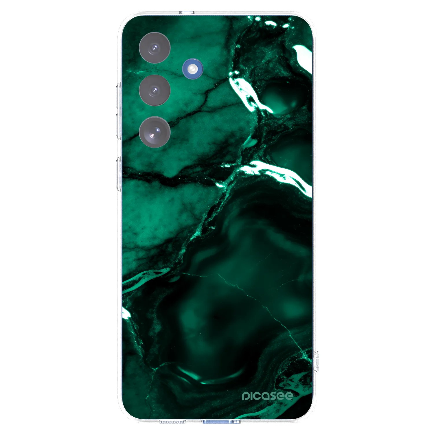 Picasee Samsung Galaxy S25 FE 5G Hülle - Transparentes Silikon - Dark emerald