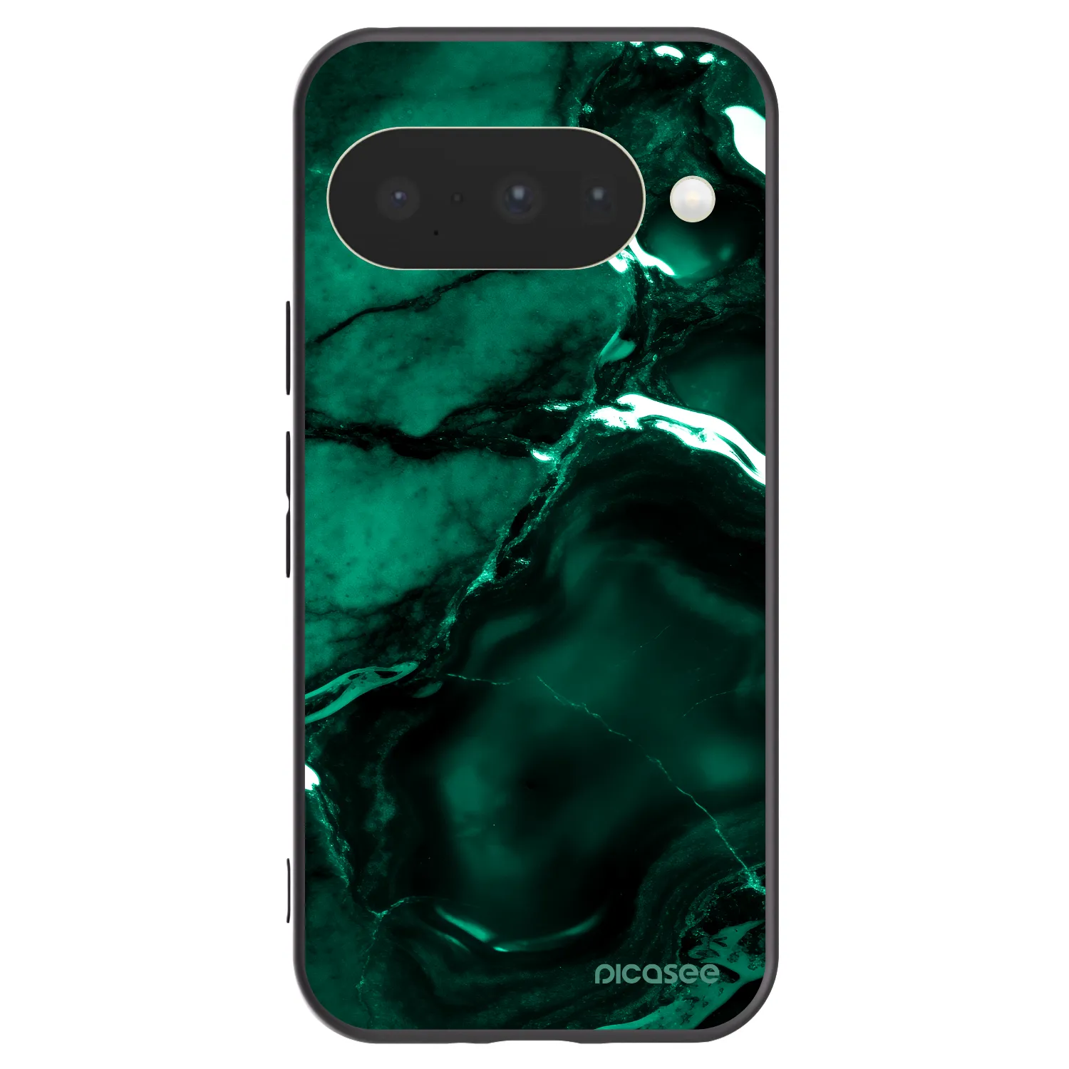 Picasee Google Pixel 10 Hülle - Schwarzes Silikon - Dark emerald