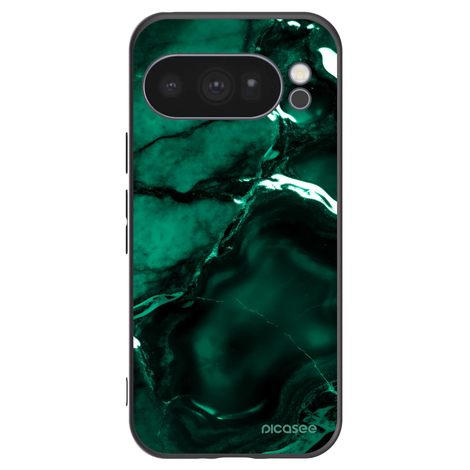 Picasee Google Pixel 10 Pro Hülle - Schwarzes Silikon - Dark emerald
