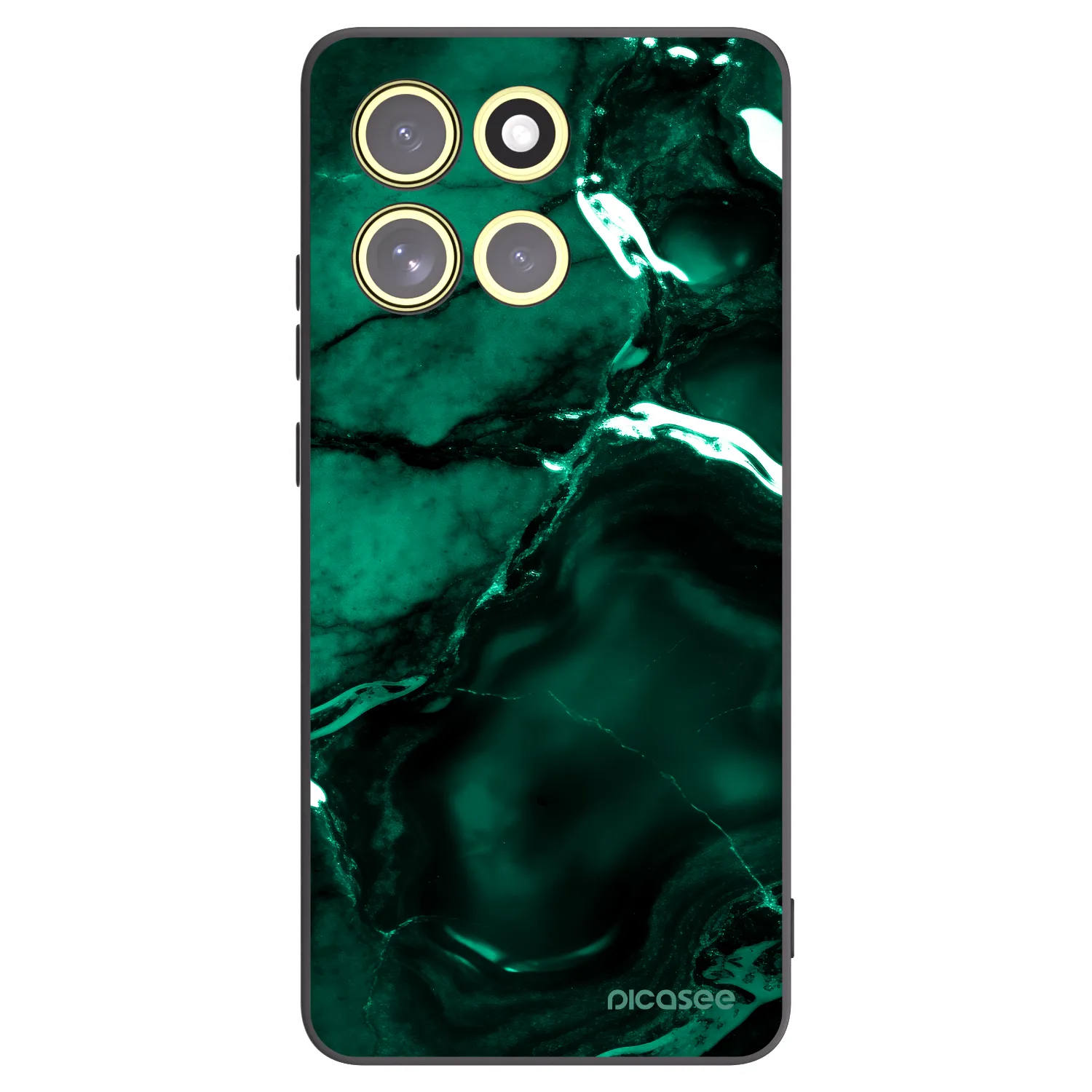 Picasee Motorola Moto G86 Power 5G Hülle - Schwarzes Silikon - Dark emerald