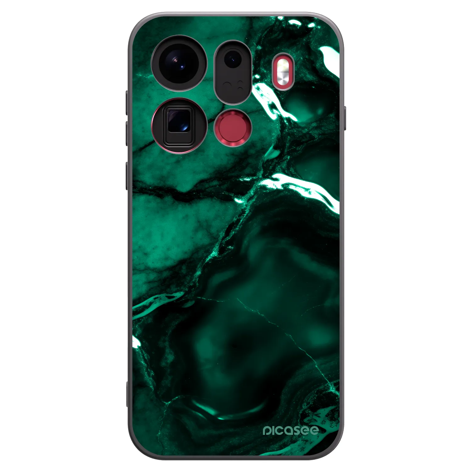 Picasee OPPO Find X9 Pro Hülle - Schwarzes Silikon - Dark emerald