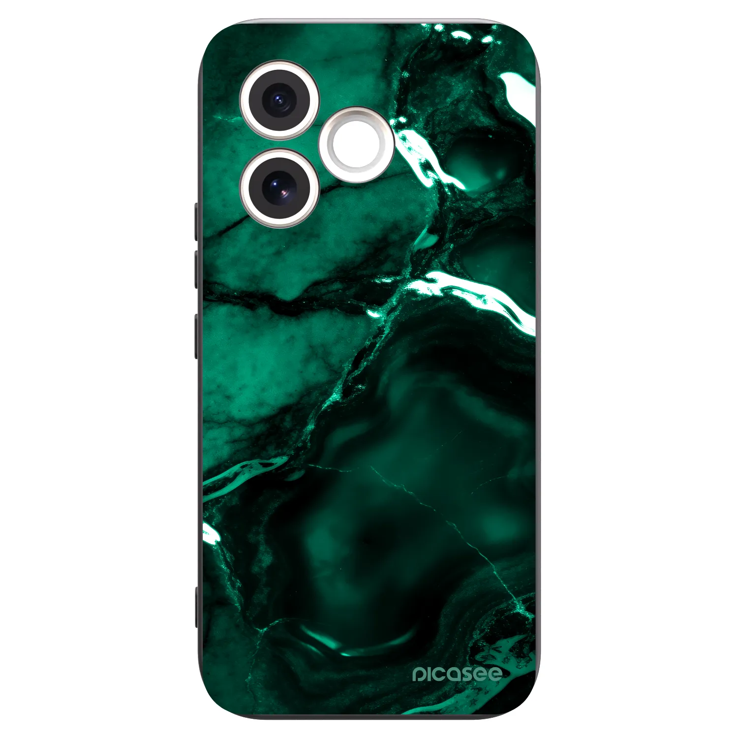 Picasee Honor 600 Lite Hülle - Schwarzes Silikon - Dark emerald