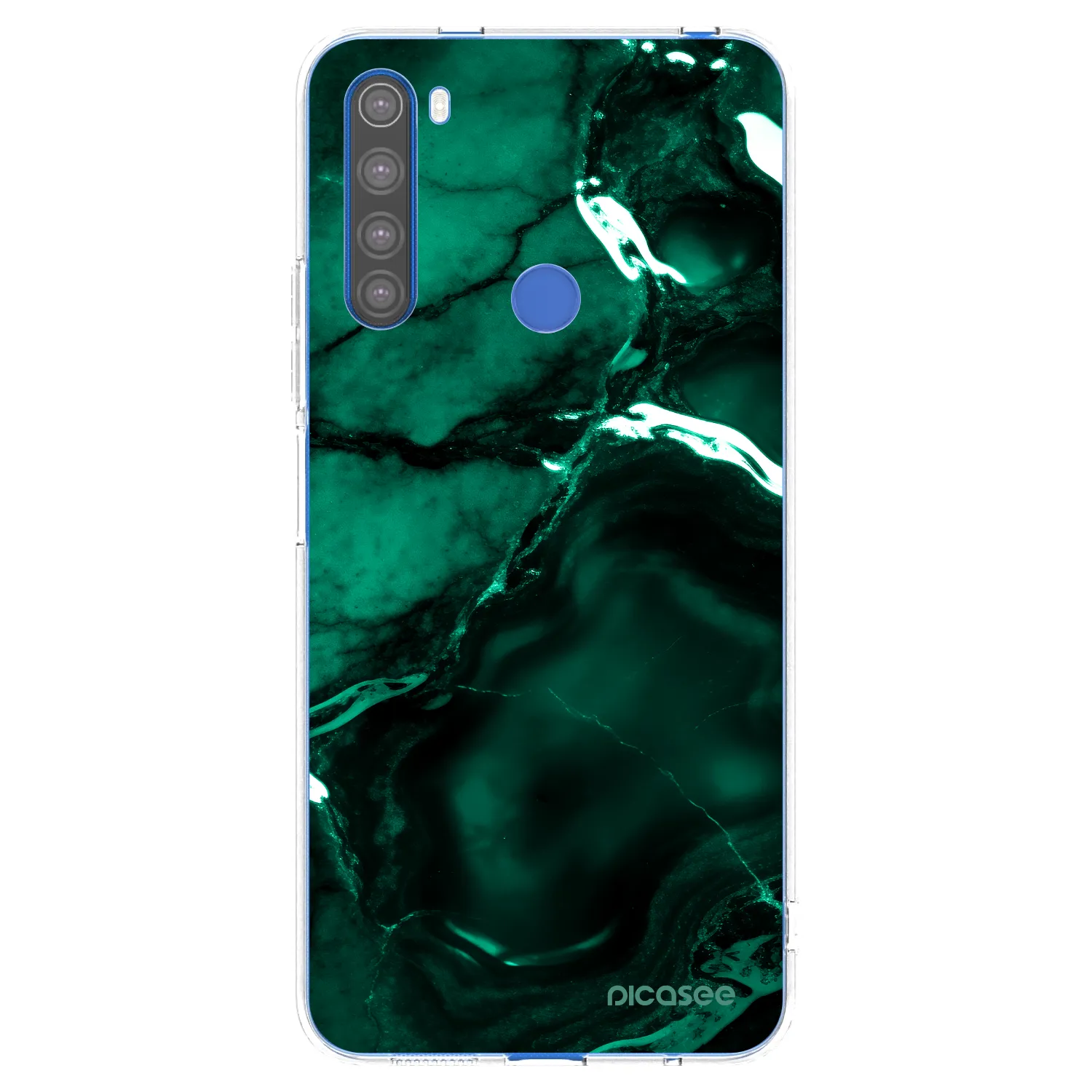 Picasee Xiaomi Redmi Note 8T Hülle - Transparentes Silikon - Dark emerald