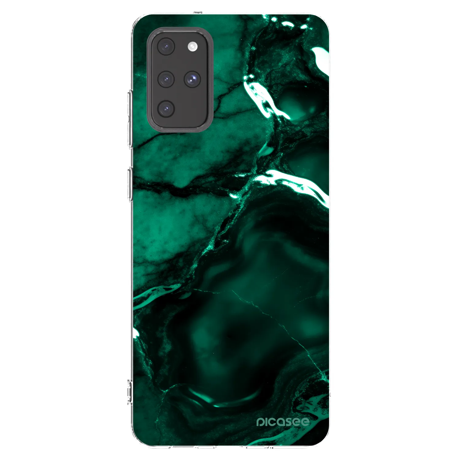 Picasee Samsung Galaxy S20+ G985F Hülle - Transparentes Silikon - Dark emerald
