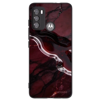 Picasee Motorola Moto G60 Hülle - Schwarzes Silikon - Cherry stone