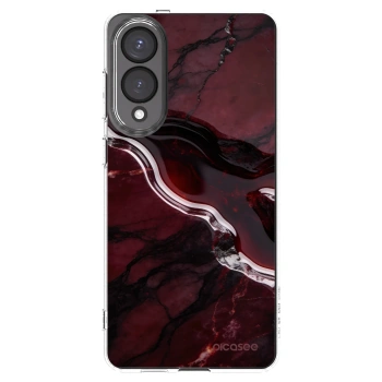 Picasee Samsung Galaxy S25 Edge 5G Hülle - Transparentes Silikon - Cherry stone