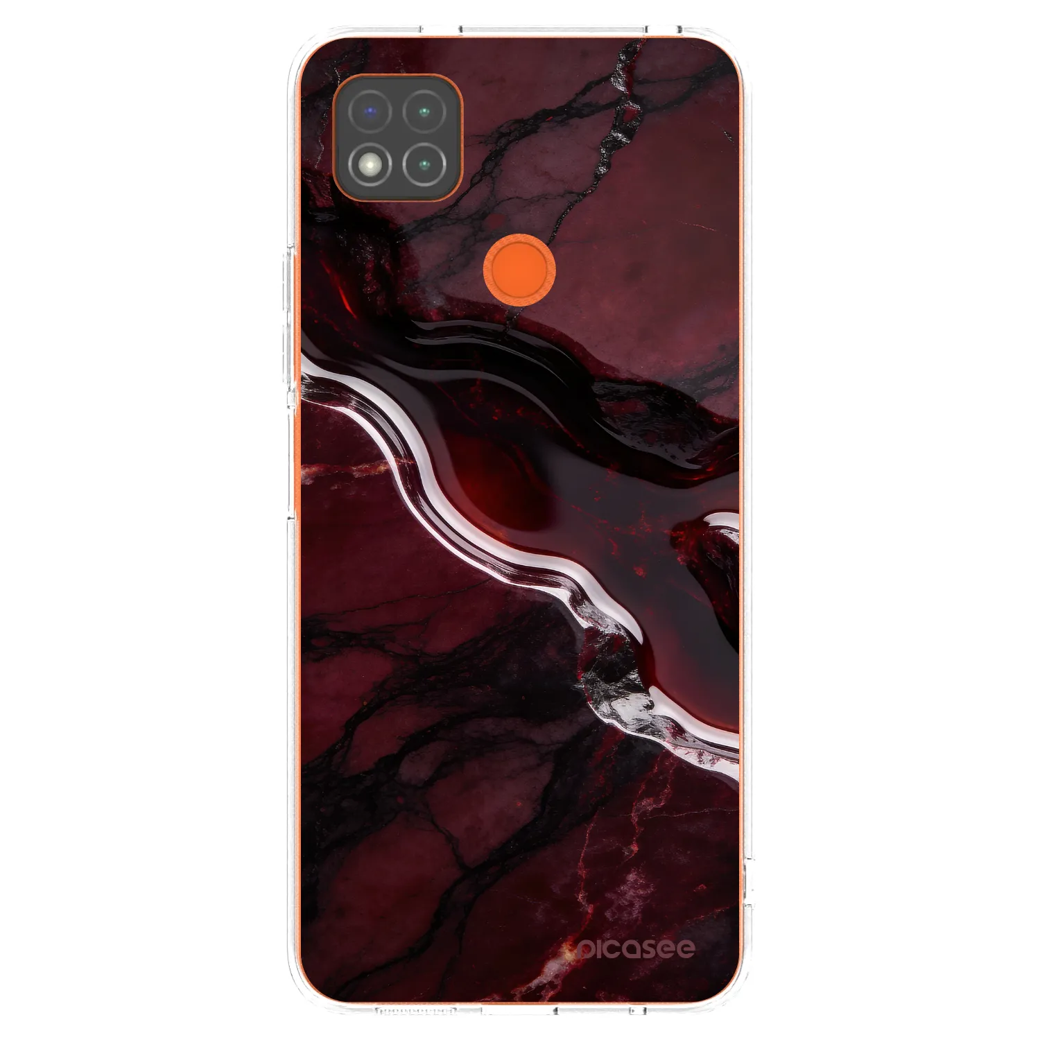 Picasee Xiaomi Redmi 9C Hülle - Transparentes Silikon - Cherry stone