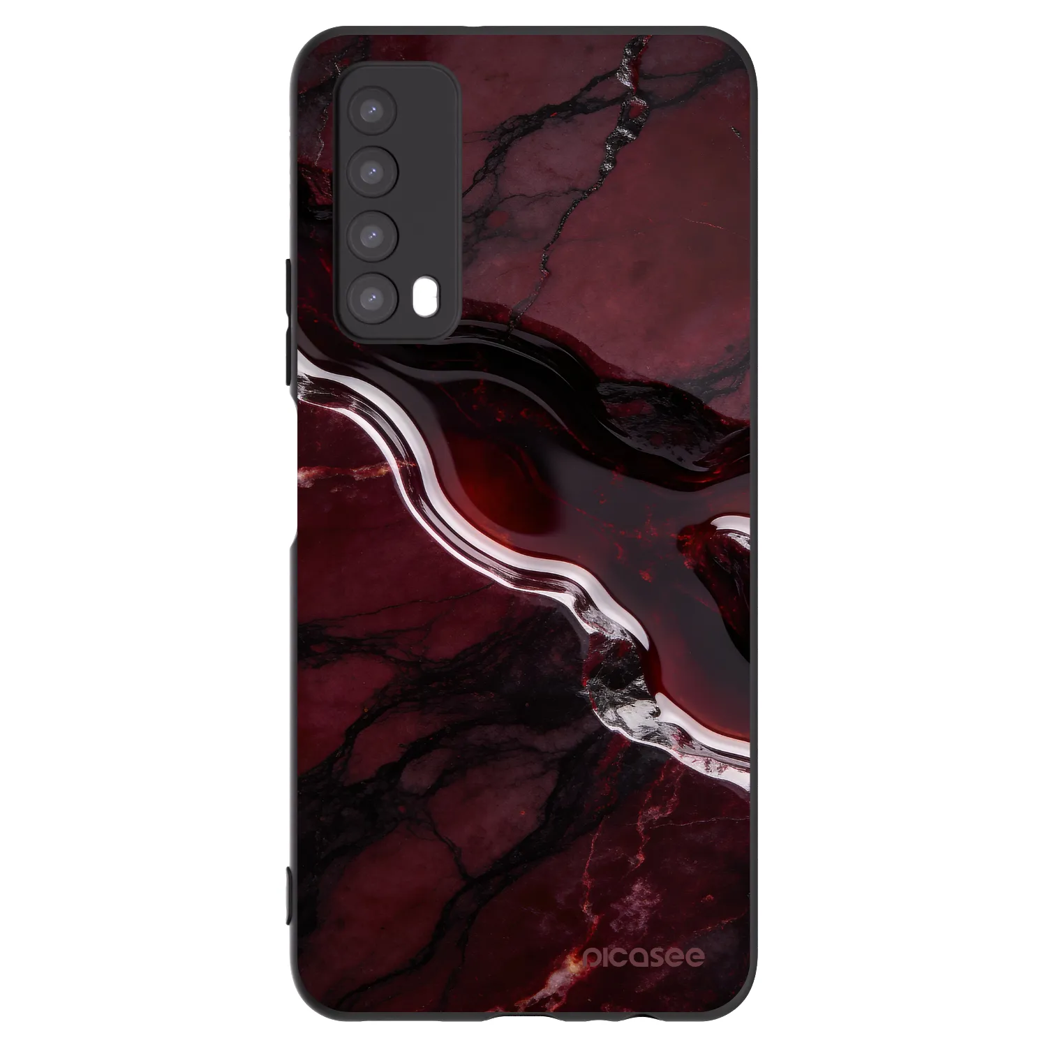 Picasee Huawei P Smart 2021 Hülle - Schwarzes Silikon - Cherry stone
