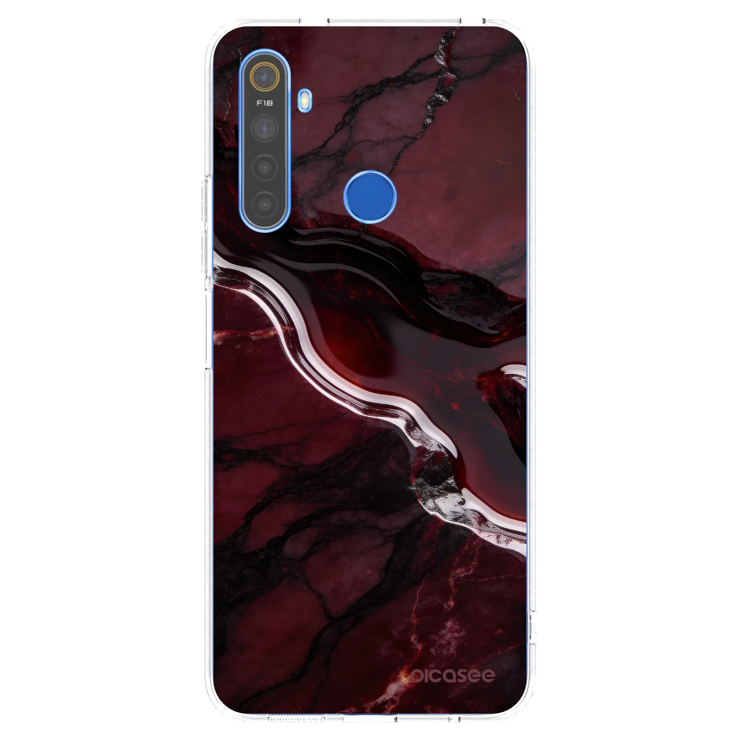 Picasee Realme 5 Hülle - Transparentes Silikon - Cherry stone
