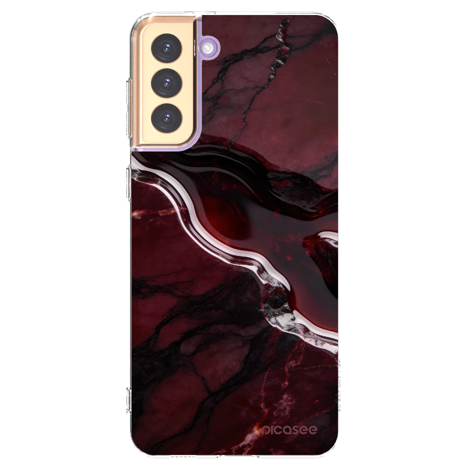 Picasee Samsung Galaxy S21+ 5G G996F Hülle - Transparentes Silikon - Cherry stone