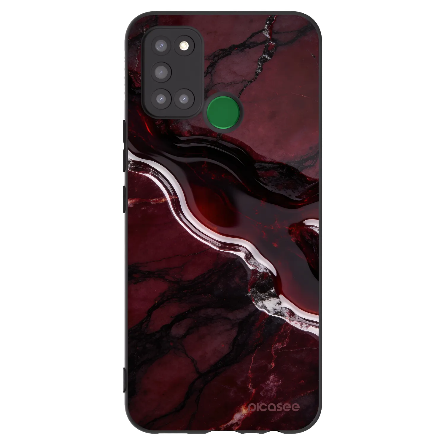 Picasee Realme 7i Hülle - Schwarzes Silikon - Cherry stone