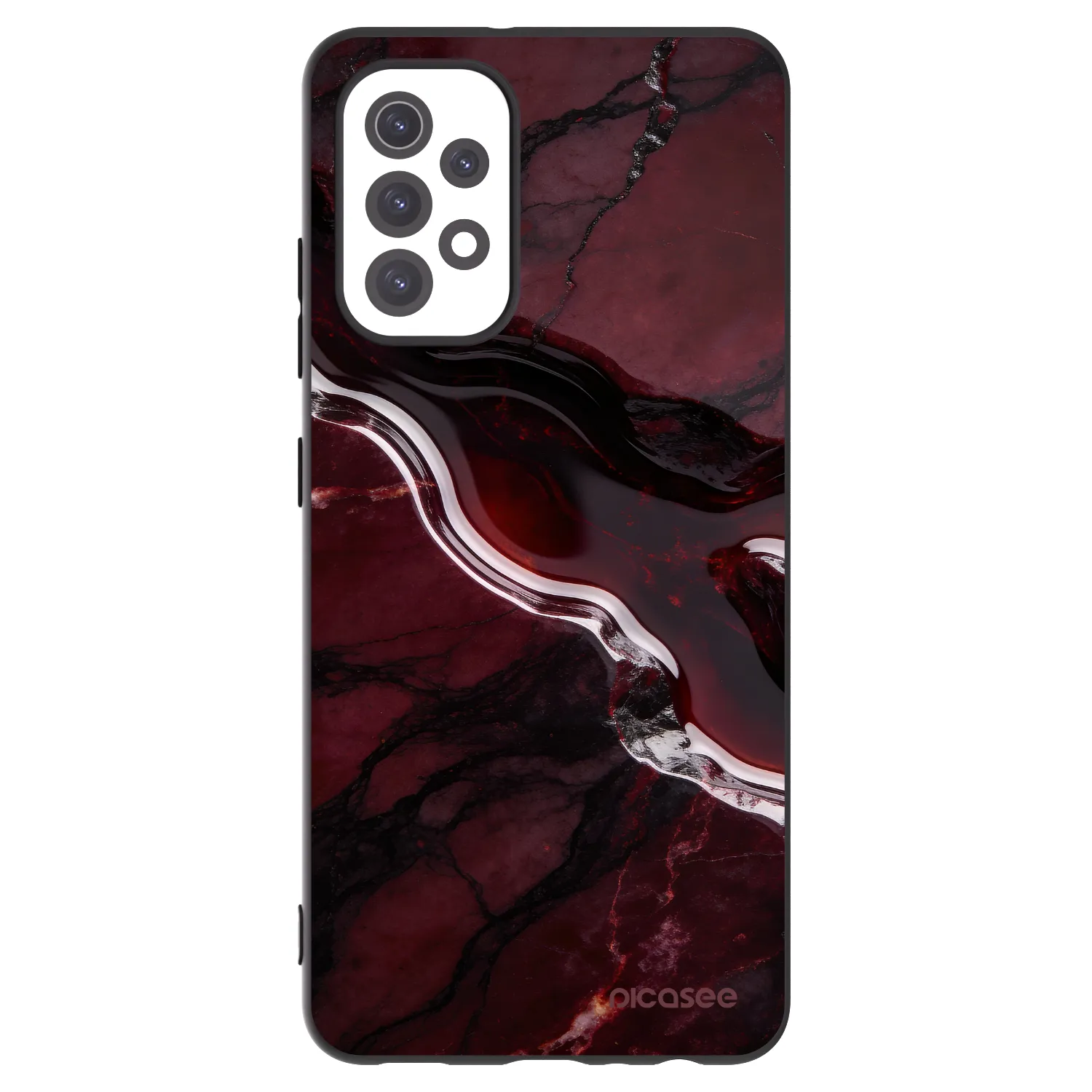 Picasee Samsung Galaxy A32 5G A326B Hülle - Schwarzes Silikon - Cherry stone
