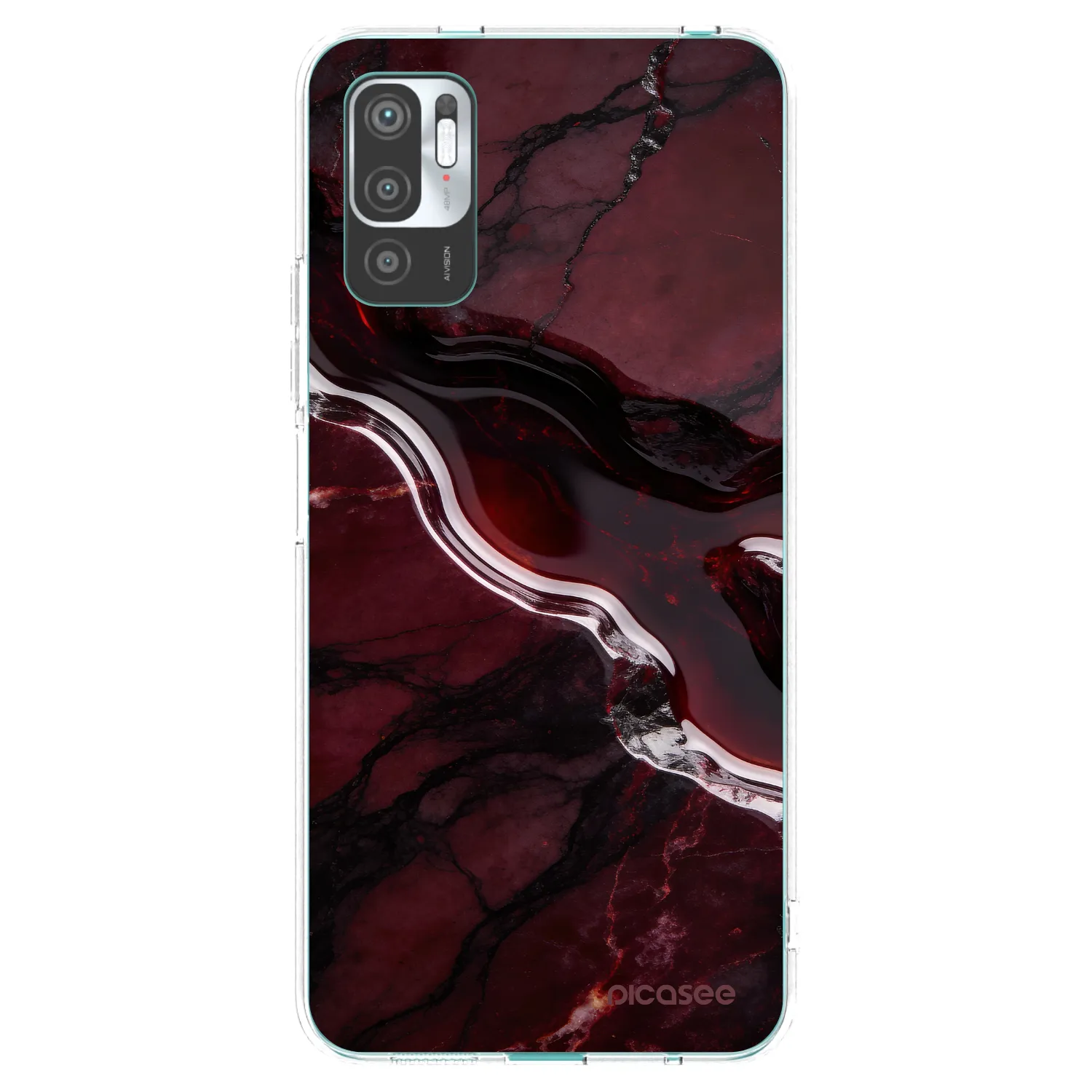 Picasee Xiaomi Redmi Note 10 5G Hülle - Transparentes Silikon - Cherry stone