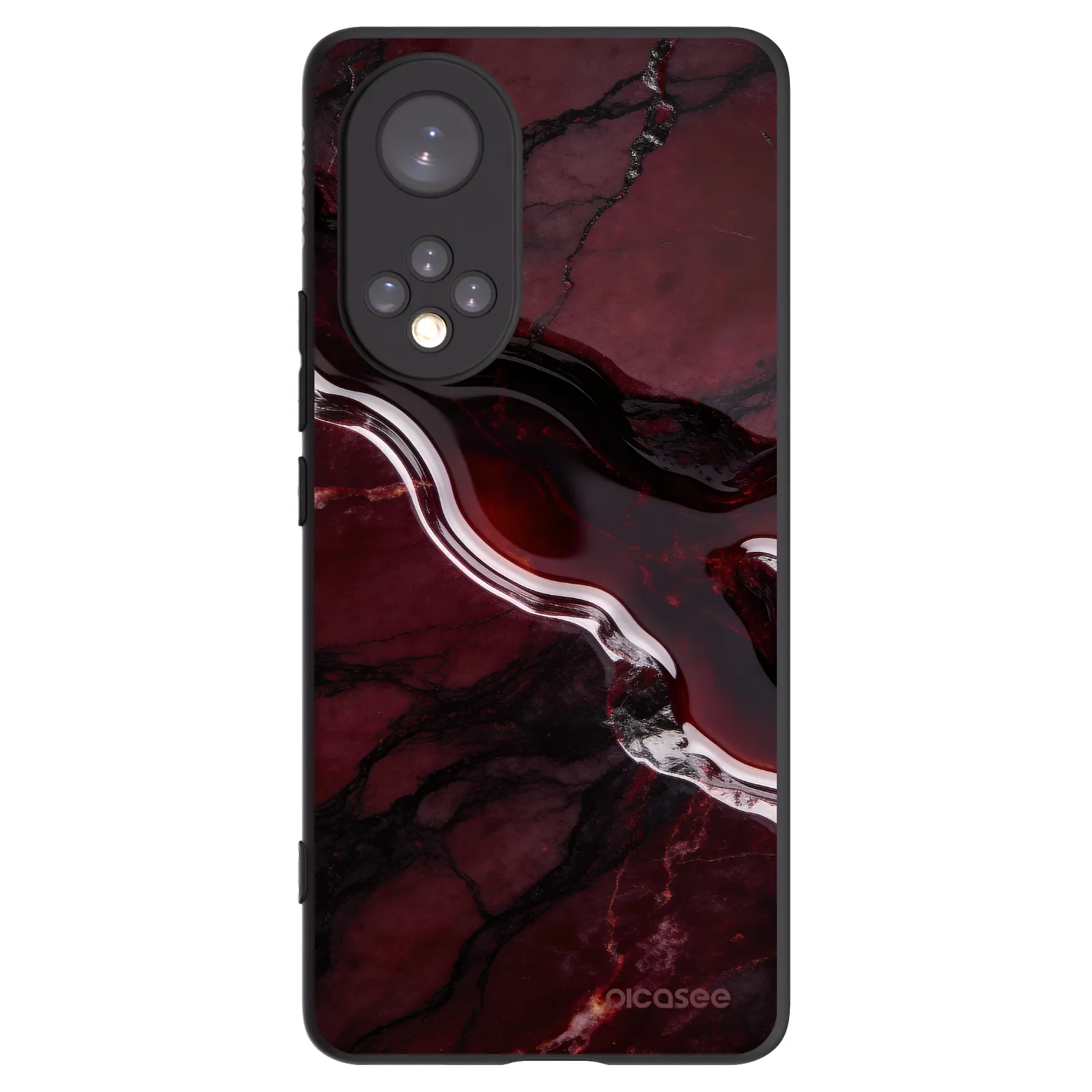Picasee Honor 50 5G Hülle - Schwarzes Silikon - Cherry stone