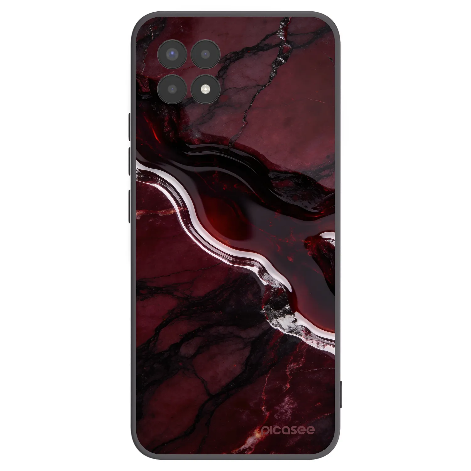 Picasee Realme 8i Hülle - Schwarzes Silikon - Cherry stone