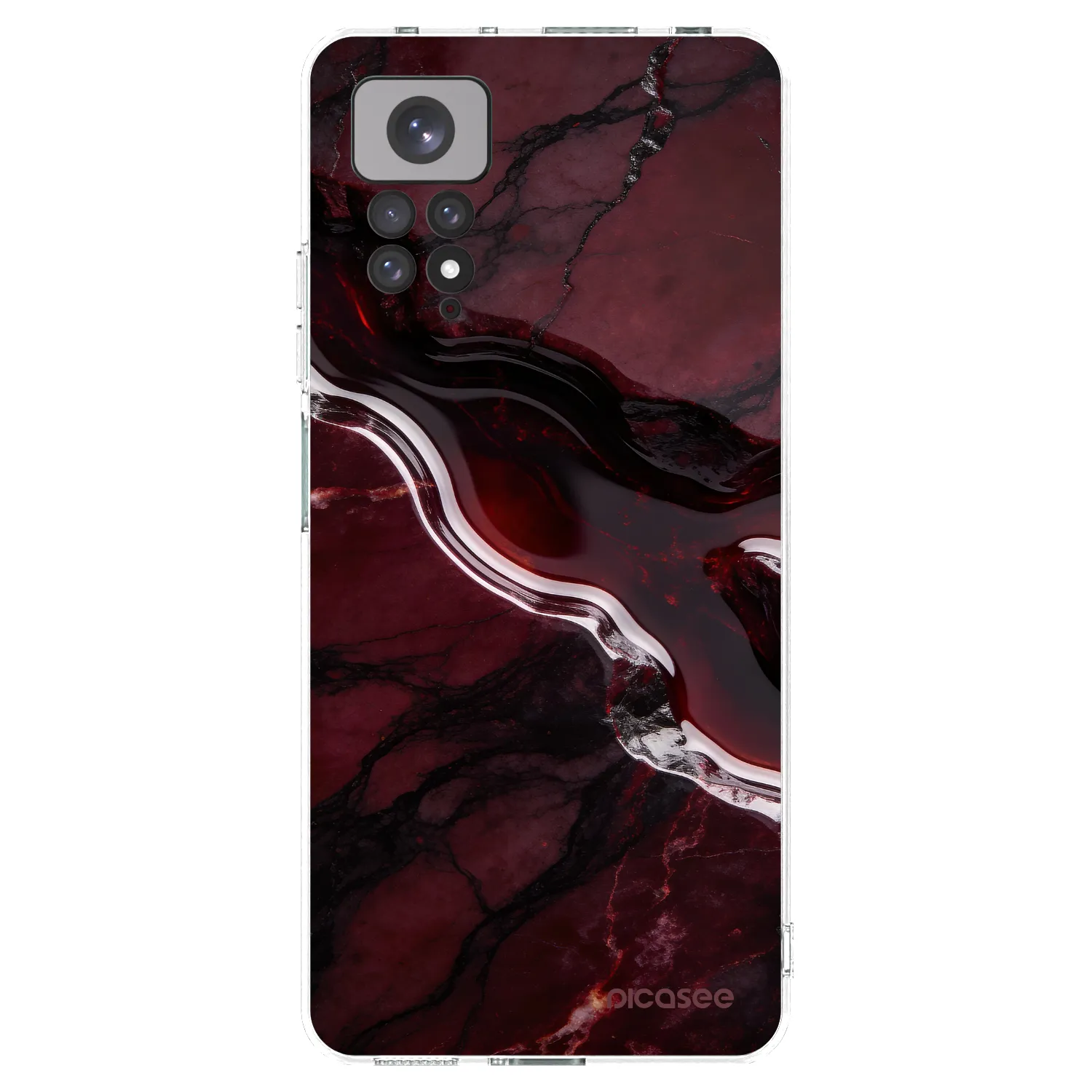Picasee Xiaomi Redmi Note 11S 4G Hülle - Transparentes Silikon - Cherry stone