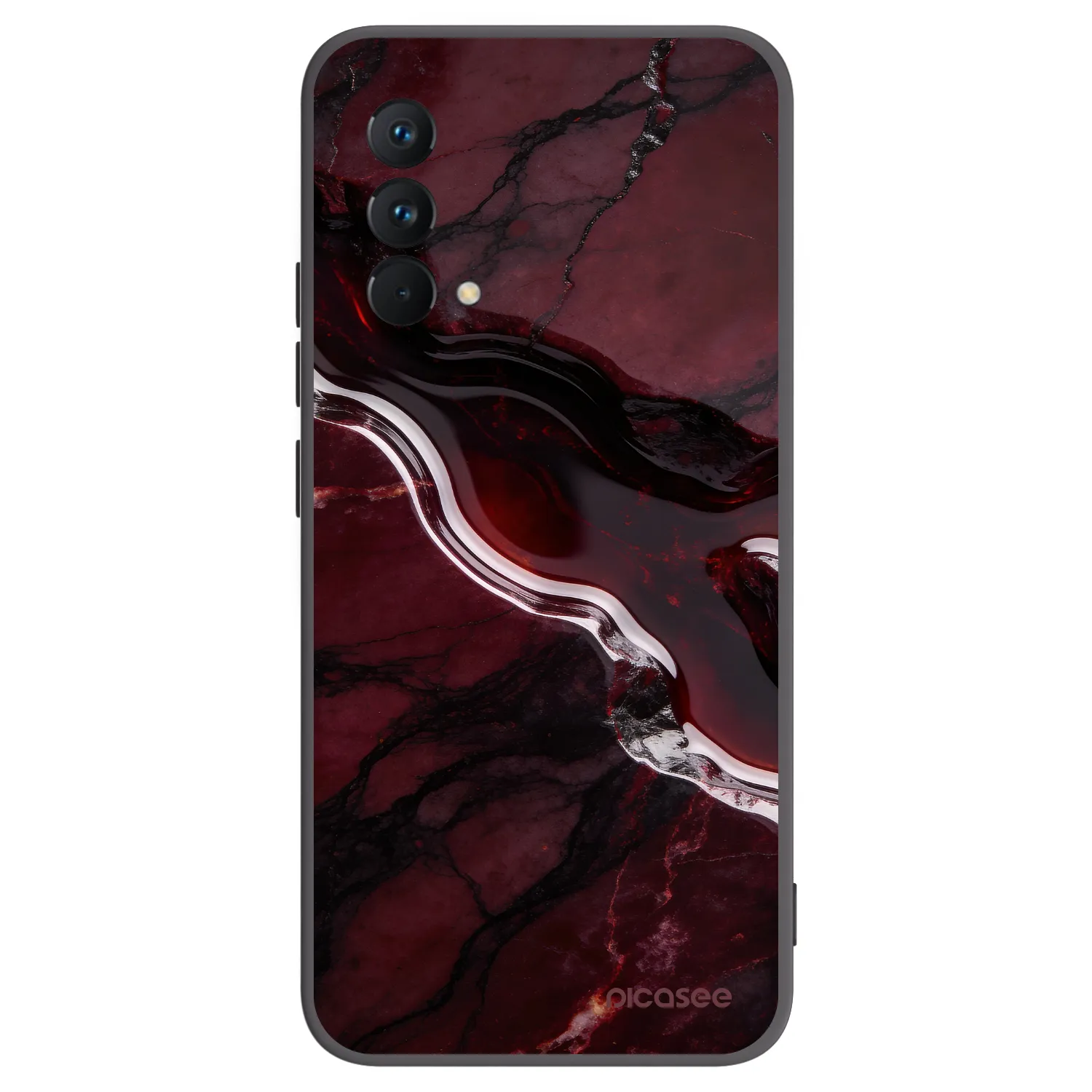 Picasee Realme GT Master Edition 5G Hülle - Schwarzes Silikon - Cherry stone