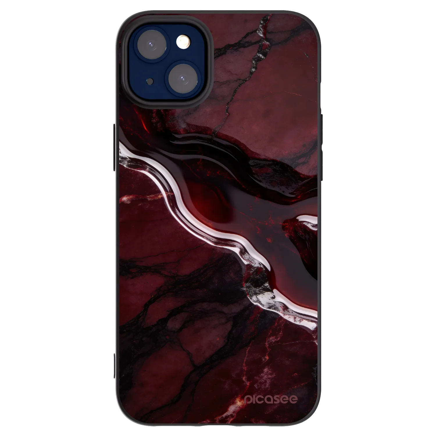 Picasee Apple iPhone 14 Plus Hülle - Schwarzes Silikon - Cherry stone