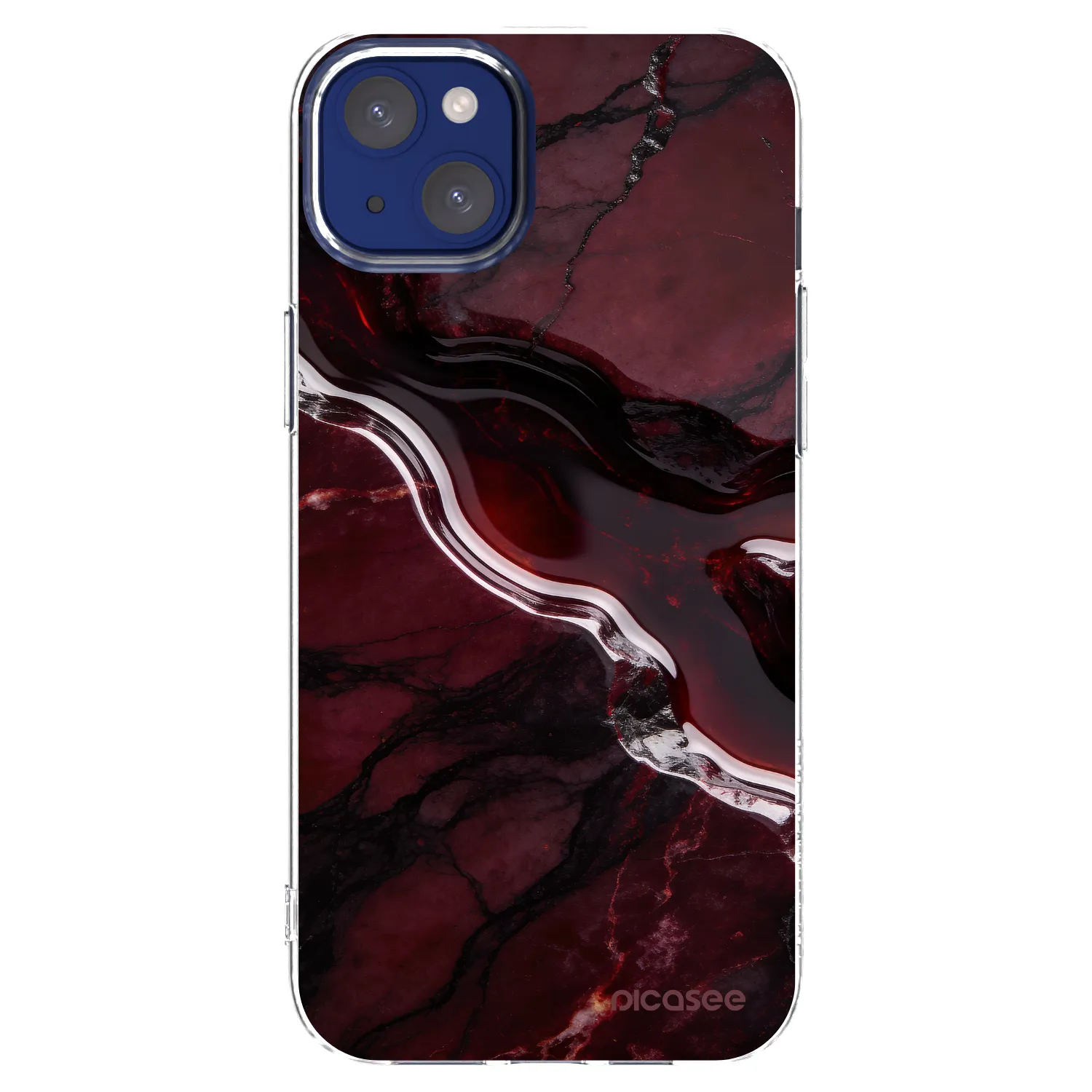 Picasee Apple iPhone 14 Plus Hülle - Transparentes Silikon - Cherry stone