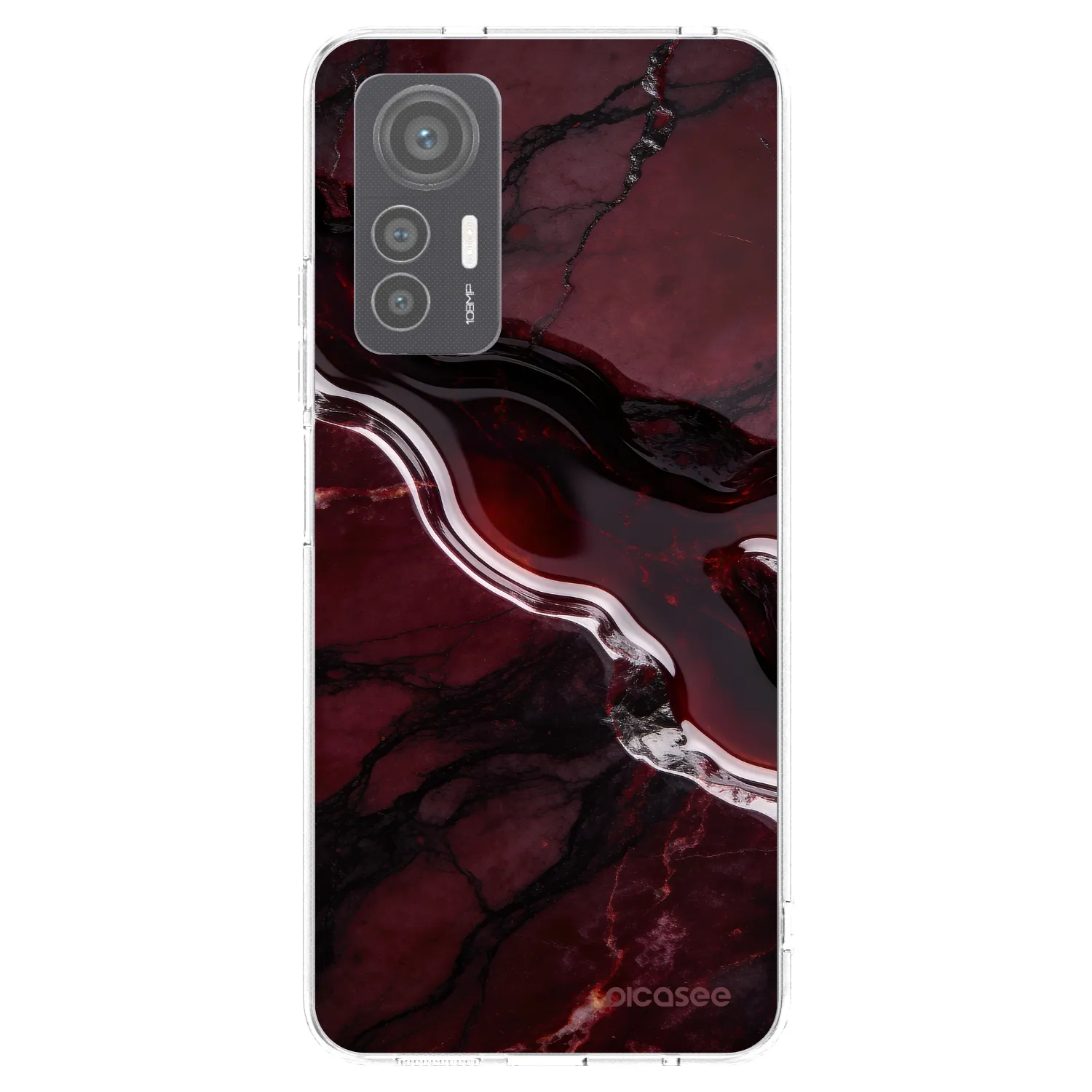 Picasee Xiaomi 12 Lite Hülle - Transparentes Silikon - Cherry stone