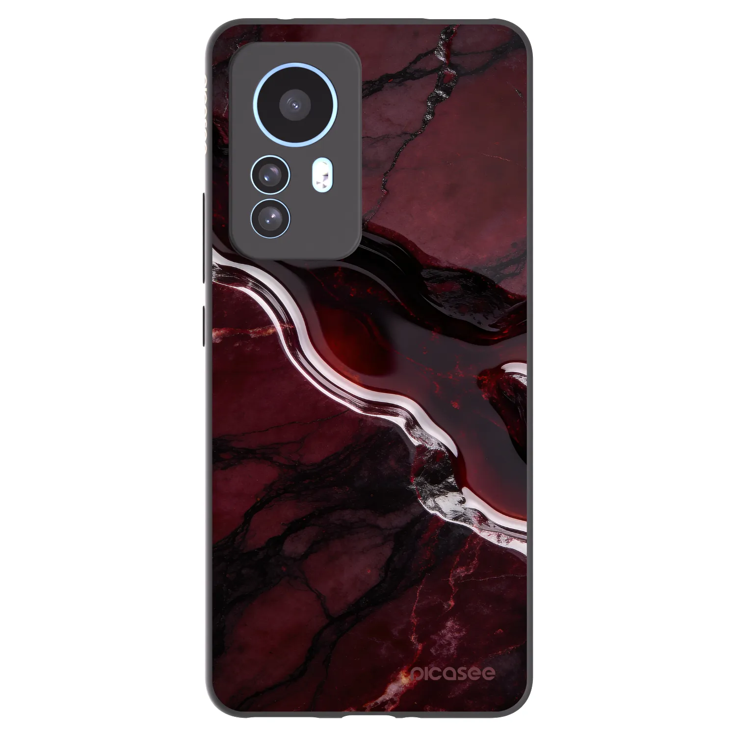 Picasee Xiaomi 12T Pro Hülle - Schwarzes Silikon - Cherry stone