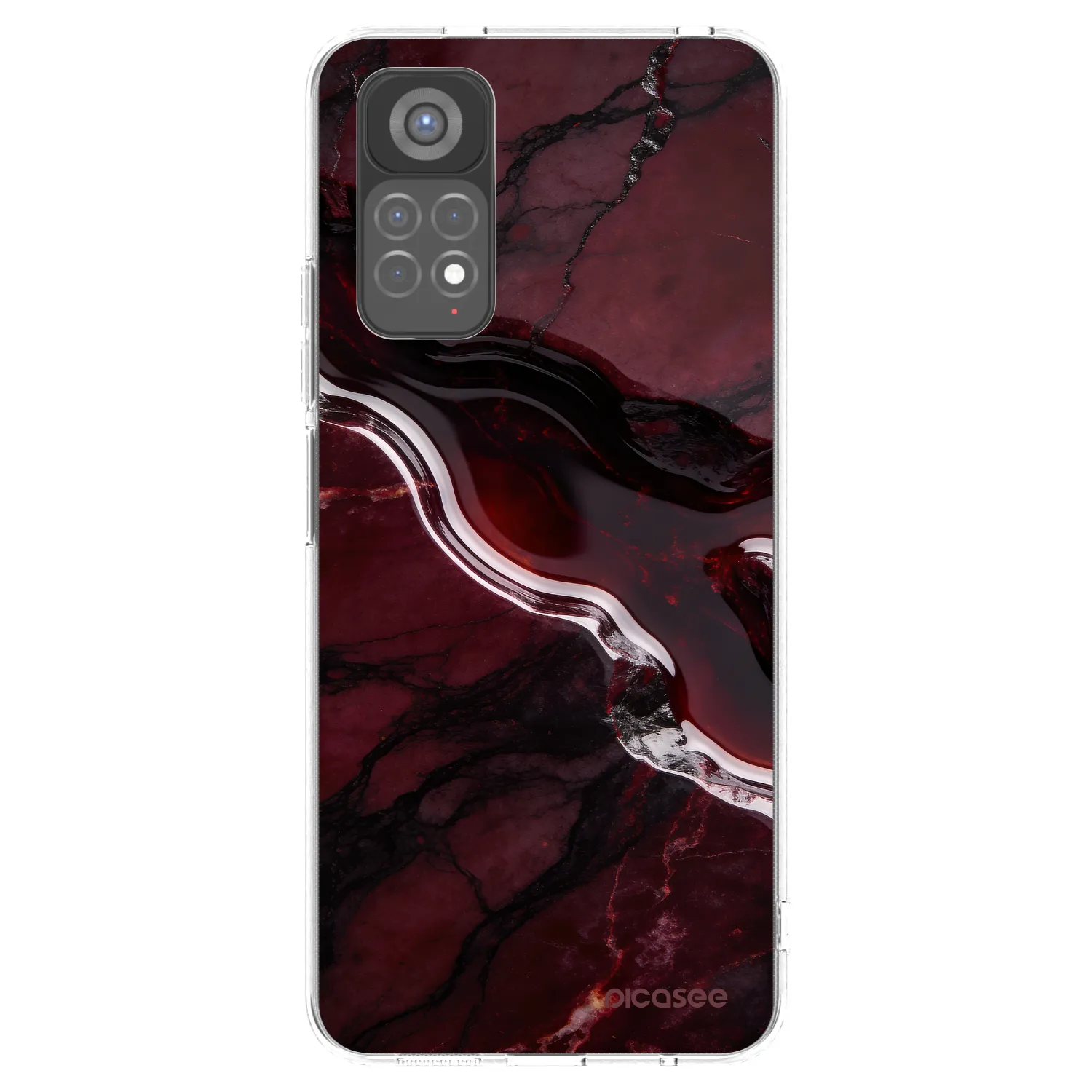 Picasee Xiaomi Redmi Note 11S 5G Hülle - Transparentes Silikon - Cherry stone