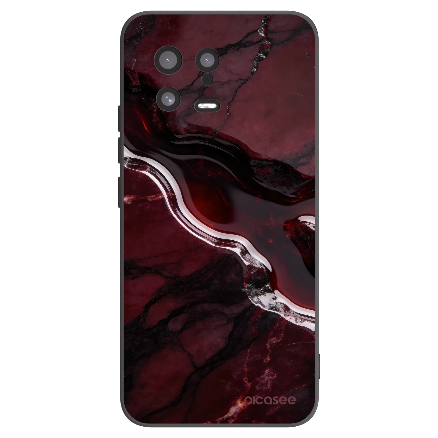 Picasee Xiaomi 13 Hülle - Schwarzes Silikon - Cherry stone