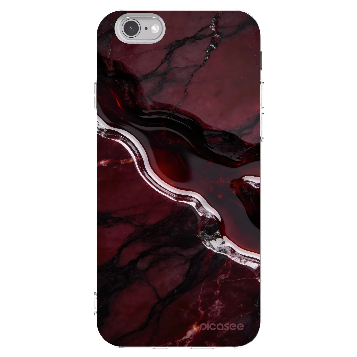 Picasee Apple iPhone 6/6S Hülle - Transparentes Silikon - Cherry stone