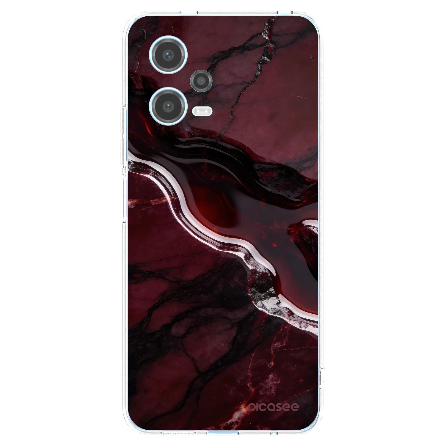 Picasee Xiaomi Redmi Note 12 5G Hülle - Transparentes Silikon - Cherry stone